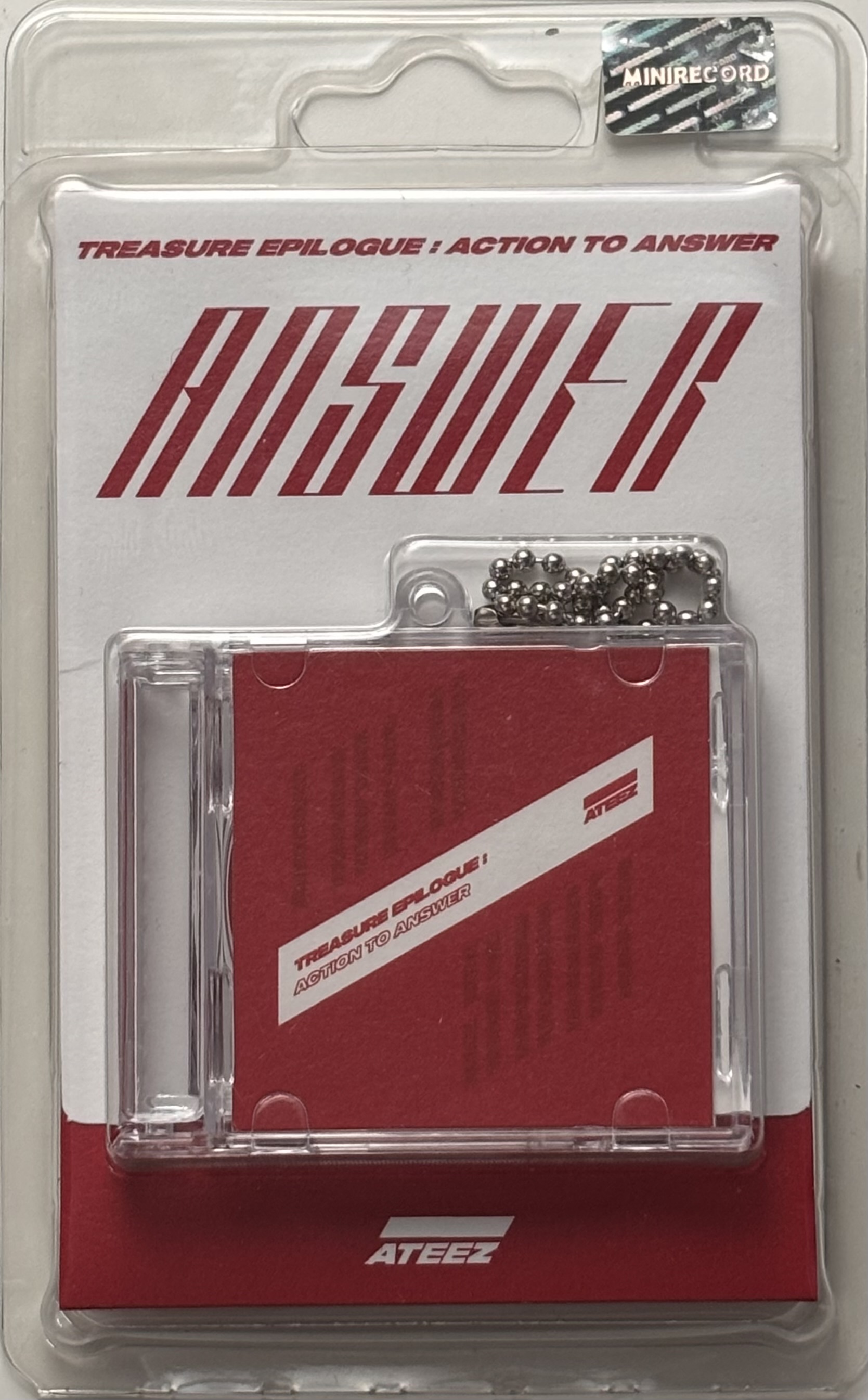 ATEEZ "TREASURE EPILOGUE : Action to Answer" Minirecord Platform Keychain - A Version - Album Version