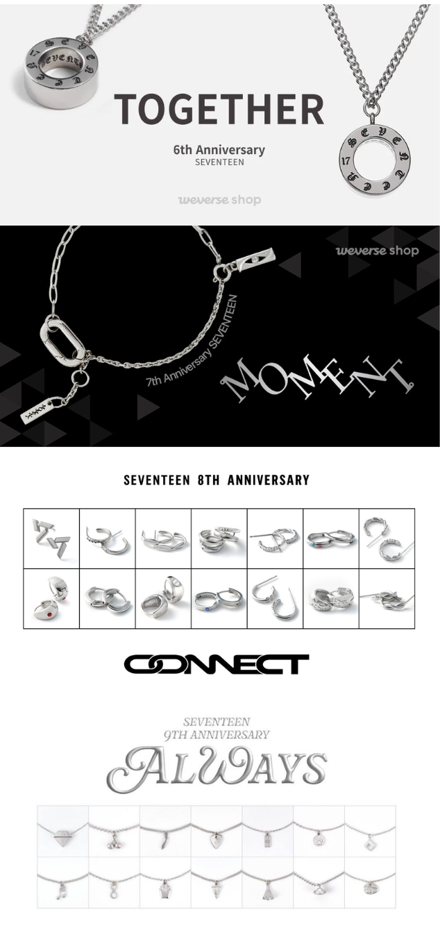 [TOGETHER, MOMENT, CONNECT, ALWAYS] SEVENTEEN Debut Anniversary Merchandise