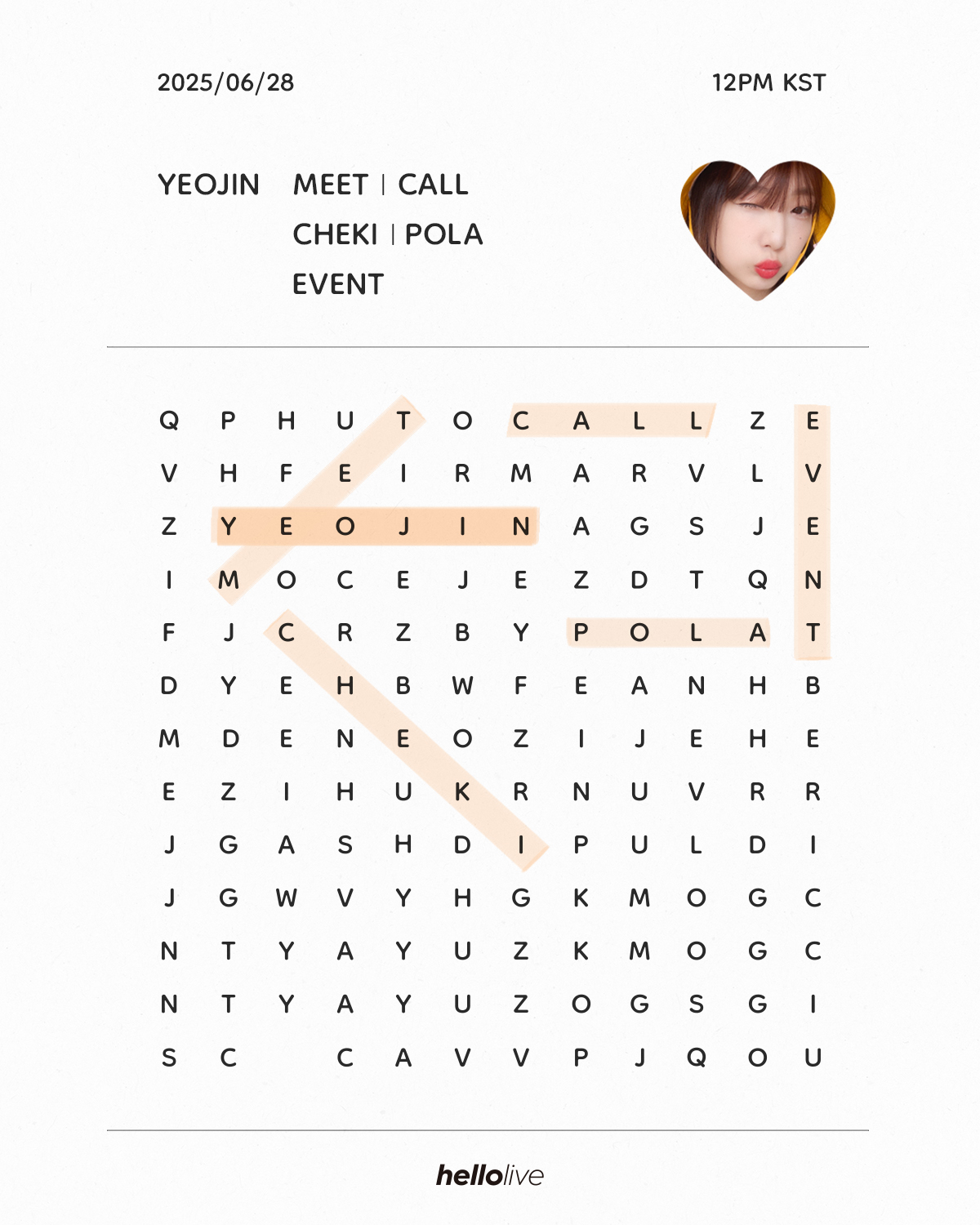 6th hellolive Fan Event: Yeojin's Meet&Call + Cheki Event