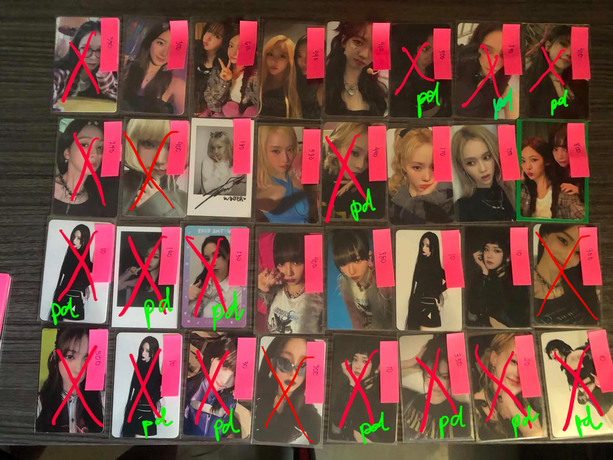 aespa Armageddon, Hot Mess, and Whiplash Selca, Concept, Pola and Units and Le Sserafim Antifragile Random Photocards listing photo 1