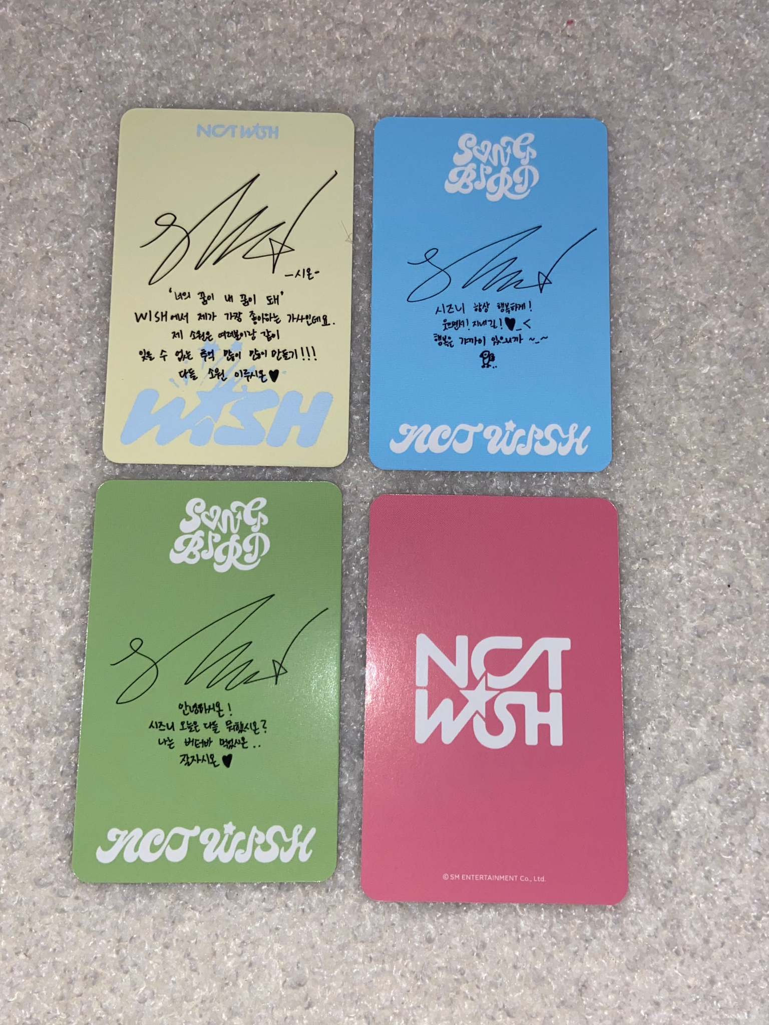 nct wish sion pc set listing photo 3