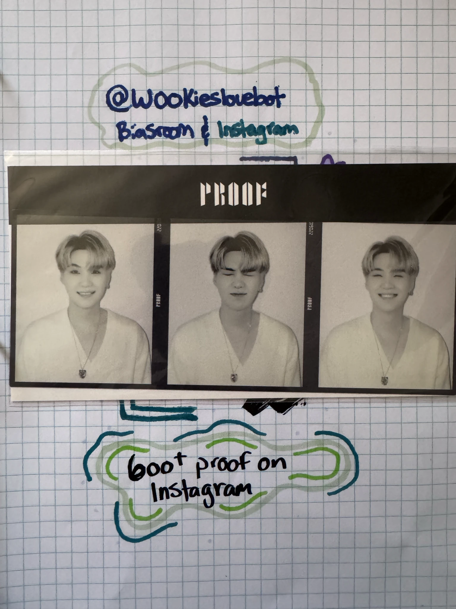 BTS SUGA BTS - SUGA - Proof Album pre-order benefit weverse global korean album triptych photo transparent listing photo 1