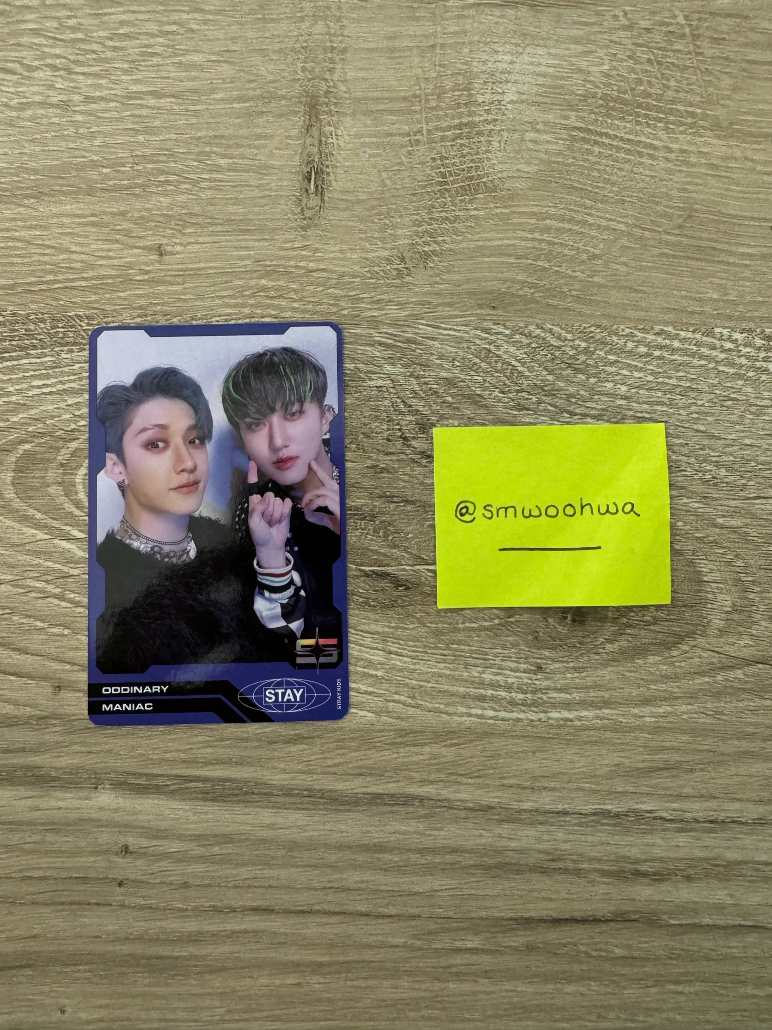 Stray Kids Stray Kids - Bang Chan & Changbin - Oddinary Album trading card pre-order benefit album photocard listing photo 1