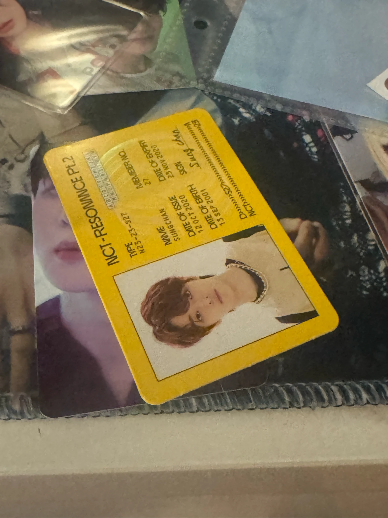 NCT Sungchan NCT - Sungchan - NCT 2020 Resonance Pt.2 Album album photocard departure version id card holographic (hologram) horizontal listing photo 1