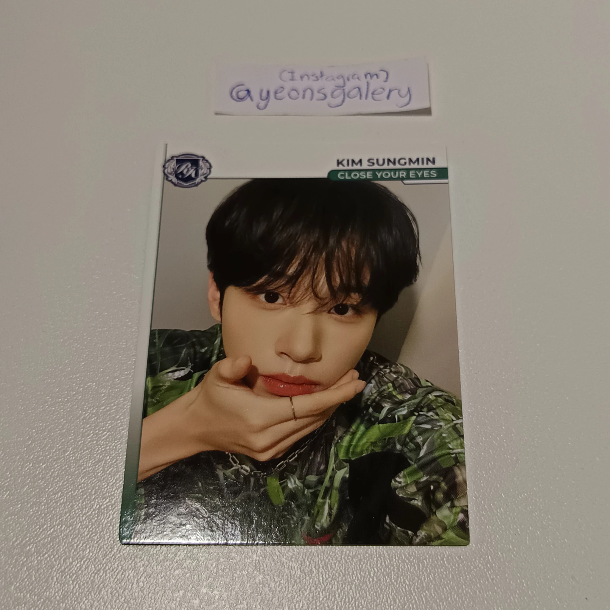 CLOSE YOUR EYES Kim Sungmin CLOSE YOUR EYES - Kim Sungmin - TELECA 2025 K-POP ROOKIE COLLECTION CARDS Other trading card trading pack listing photo 1