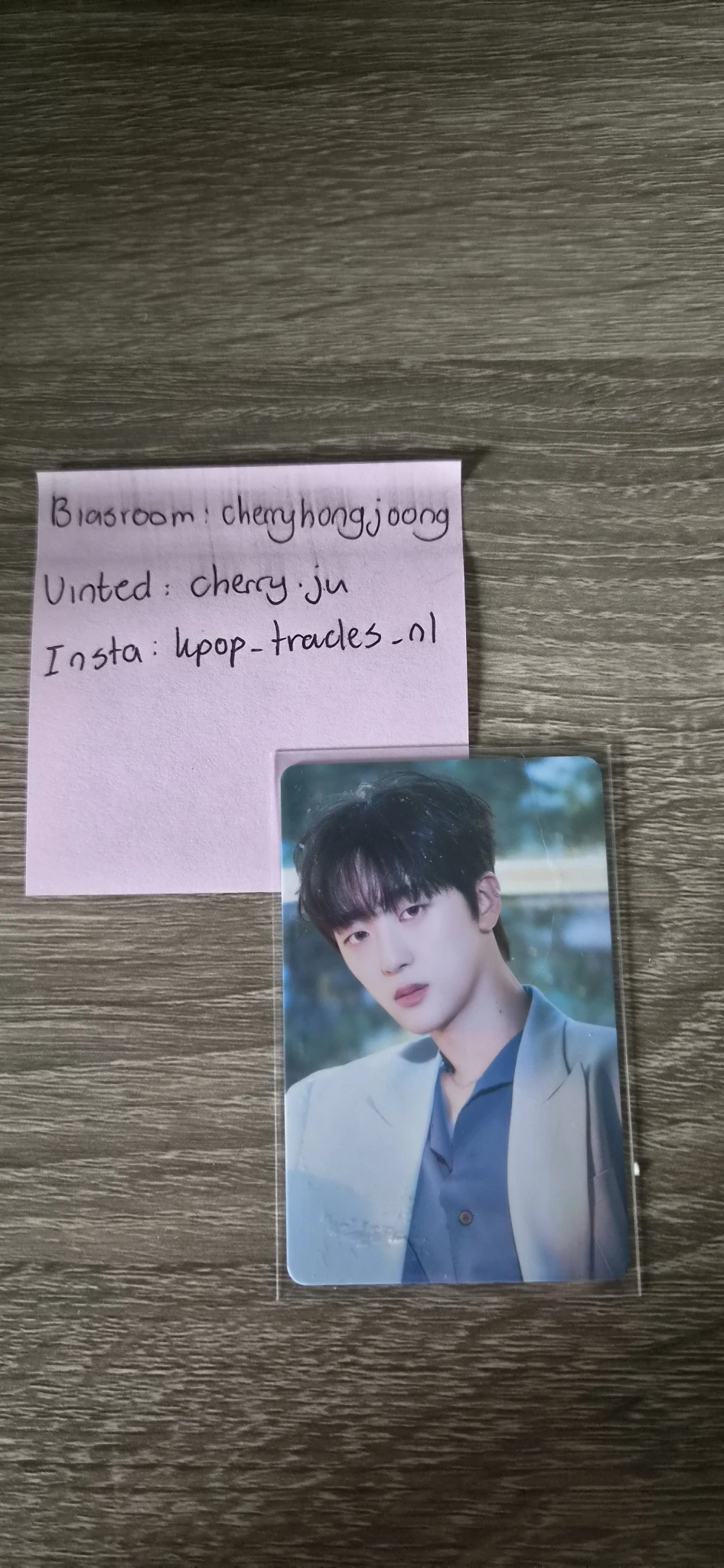 LUN8 Jinsu LUN8 - Jinsu - LOST Album holographic (hologram) album photocard suncatcher version listing photo 1