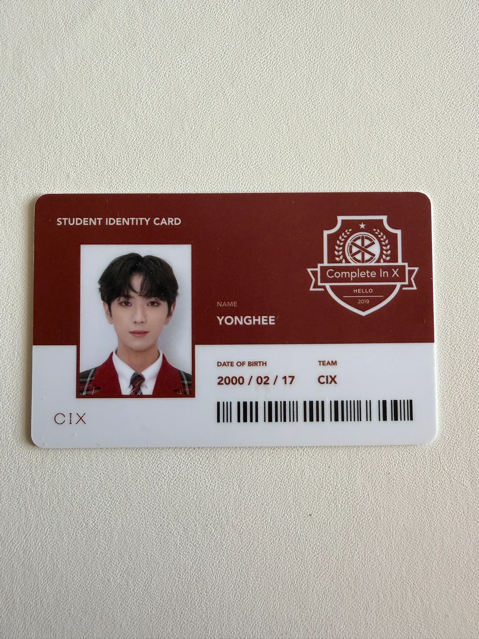CIX Yonghee CIX - Yonghee - HELLO Chapter 2. Hello, Strange Place Album album photocard strange place version id card listing photo 1