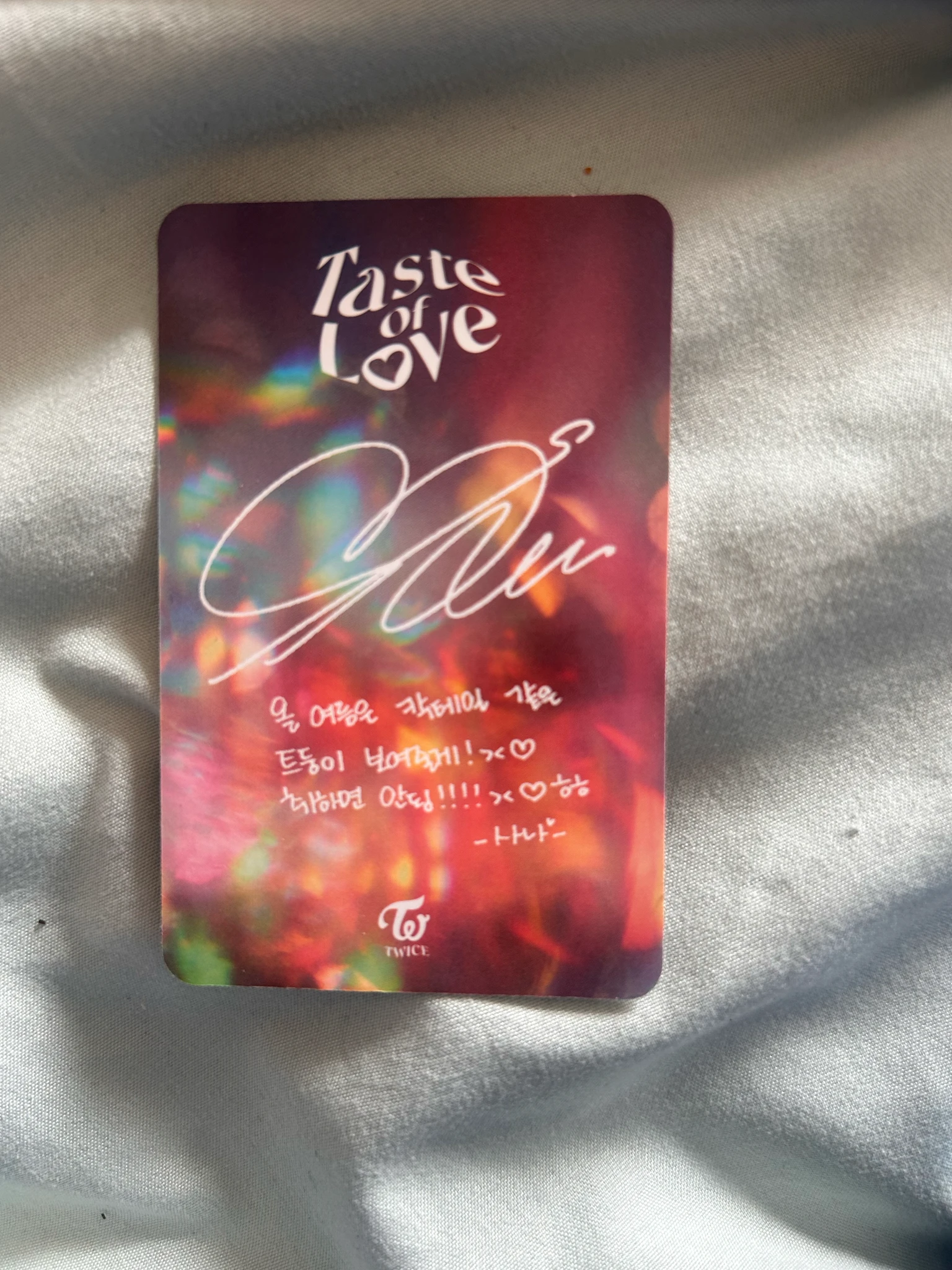 TWICE Sana TWICE - Sana - Taste of Love Album album photocard listing photo 1