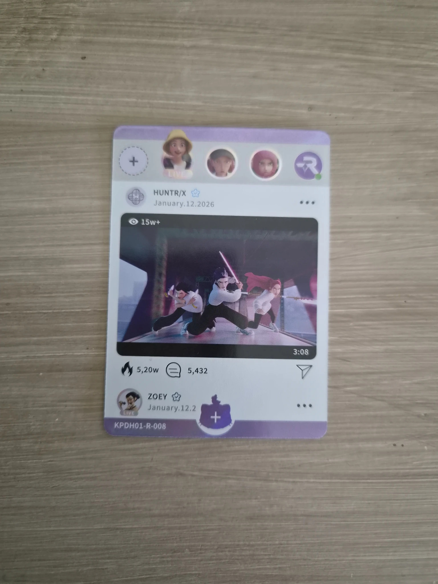 KPop Demon Hunters KPop Demon Hunters - Rumi & Zoey & Mira - Kayou x KDH Collectable Trading Cards Other brand collaboration trading card classic version holographic (hologram) listing photo 1