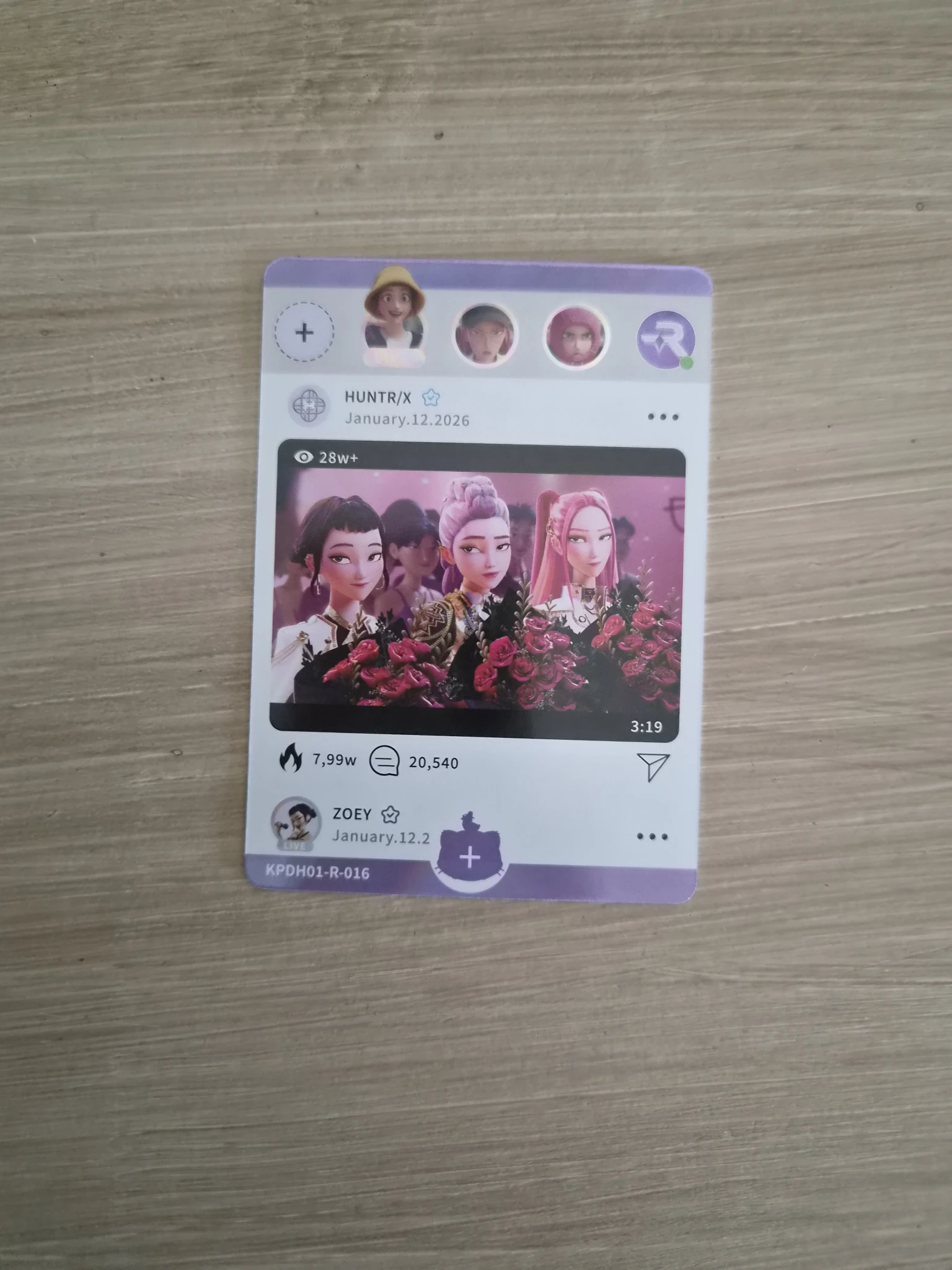 KPop Demon Hunters KPop Demon Hunters - Zoey - Kayou x KDH Collectable Trading Cards Other trading card holographic (hologram) listing photo 1
