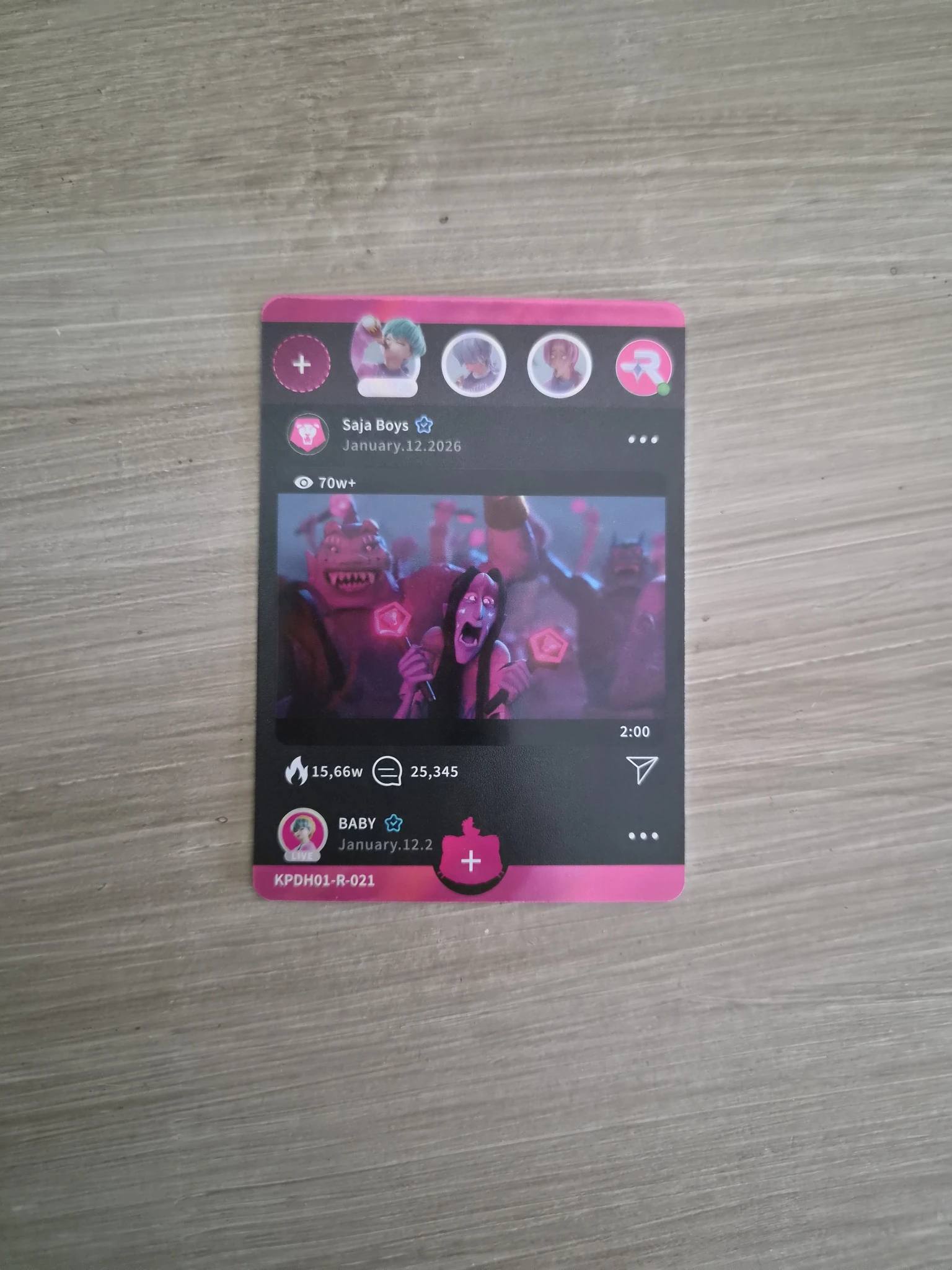 KPop Demon Hunters KPop Demon Hunters - Other brand collaboration holographic (hologram) classic version trading card listing photo 1
