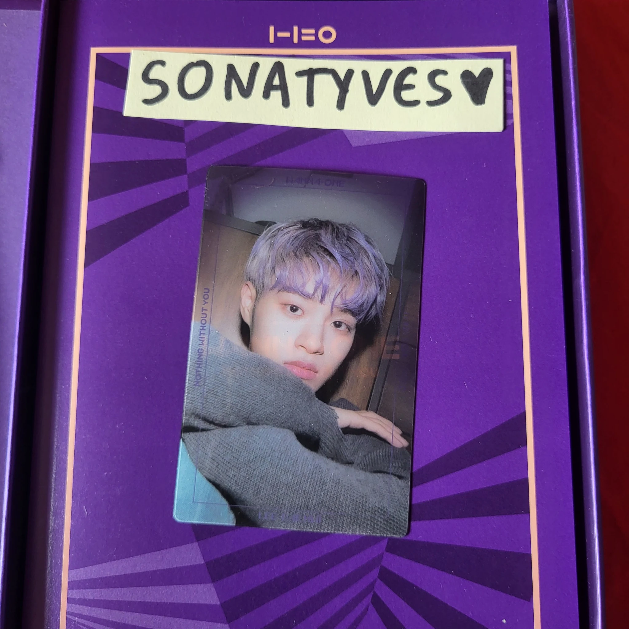 Wanna One Daehwi Wanna One - Daehwi - 1-1=0 (Nothing Without You) Album transparent album photocard listing photo 1