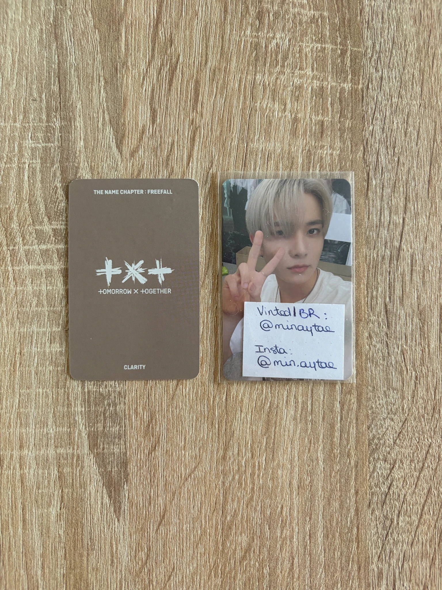TOMORROW X TOGETHER Soobin TOMORROW X TOGETHER - Soobin - The Name Chapter: Freefall Album album photocard clarity ver. listing photo 2
