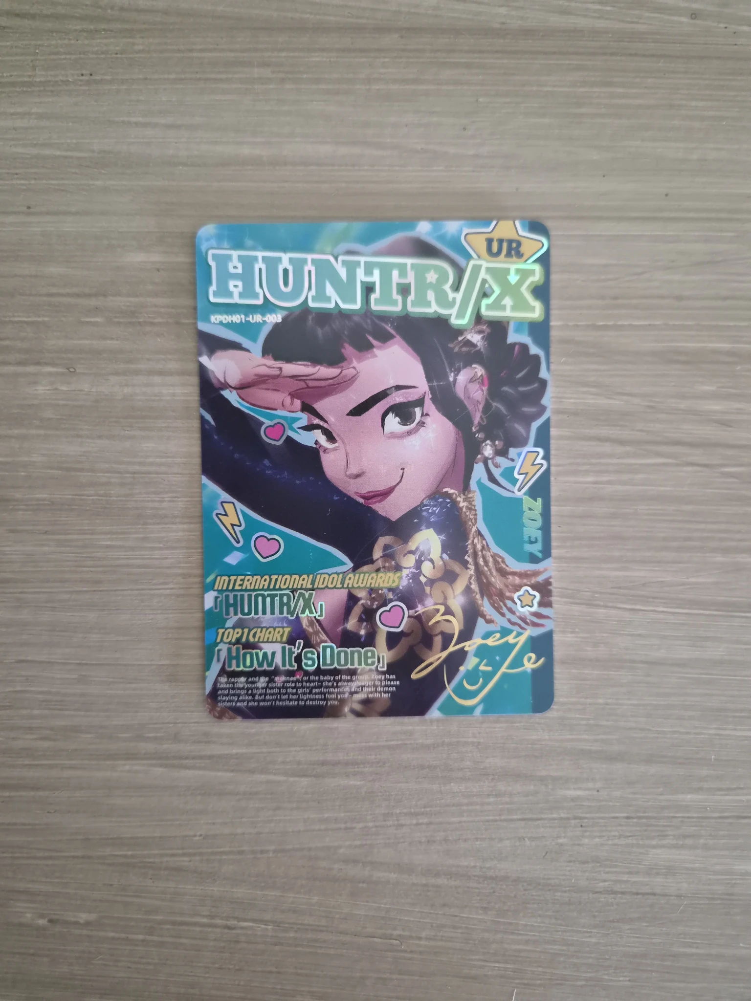 KPop Demon Hunters Zoey KPop Demon Hunters - Zoey - Kayou x KDH Collectable Trading Cards Other brand collaboration trading card listing photo 1