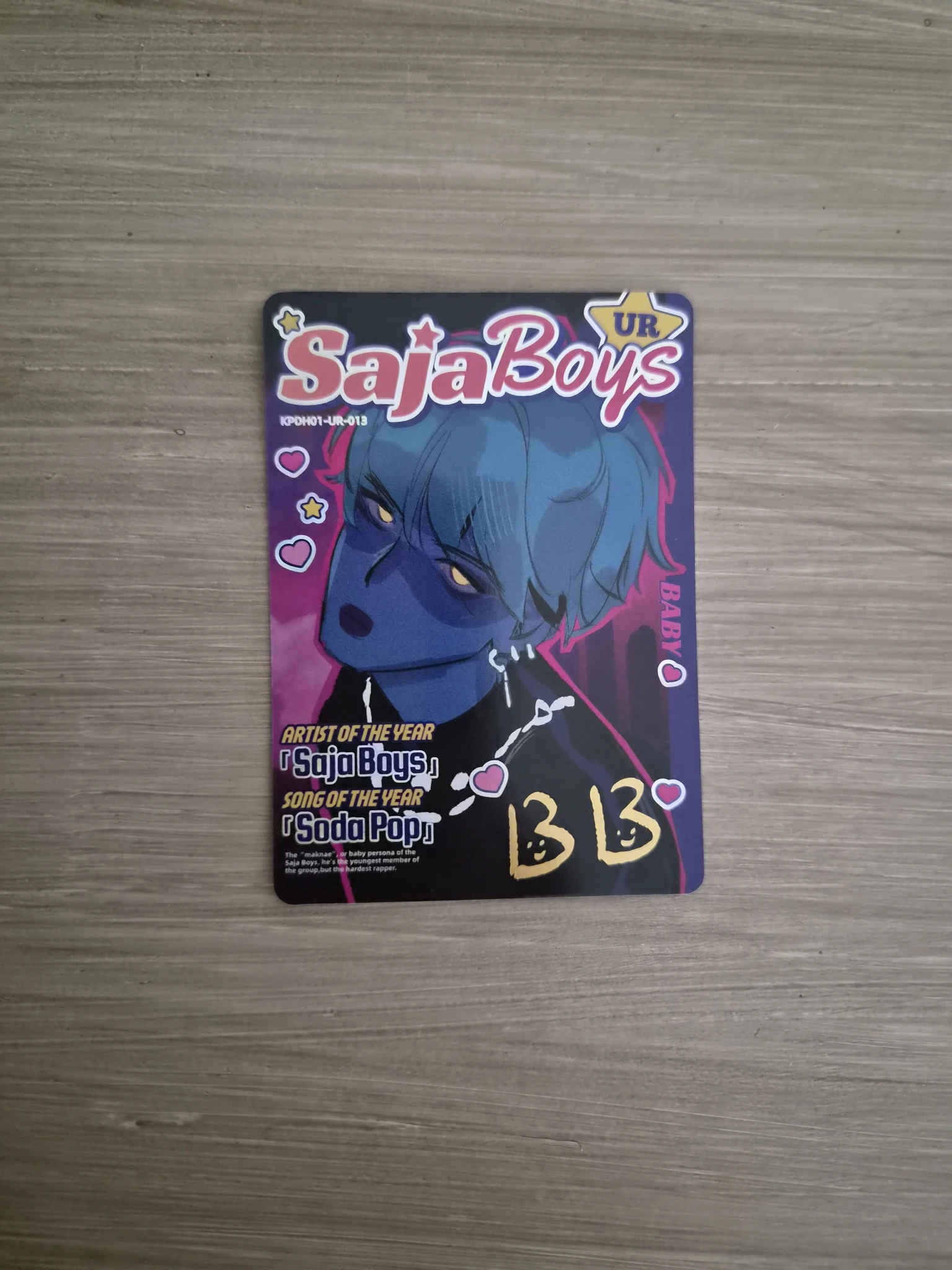 KPop Demon Hunters Baby Saja KPop Demon Hunters - Baby Saja - Kayou x KDH Collectable Trading Cards Other brand collaboration trading card classic version energy version listing photo 1
