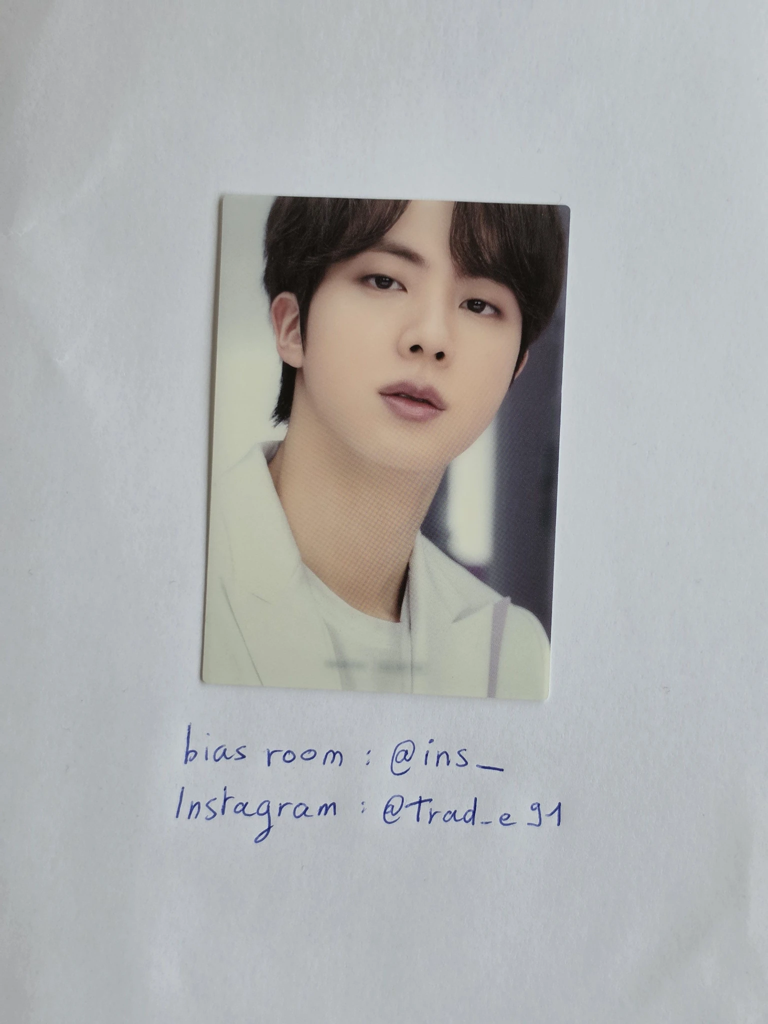 BTS Jin BTS - Jin - BTS, the Best Album album photocard regular ver. first press only listing photo 1