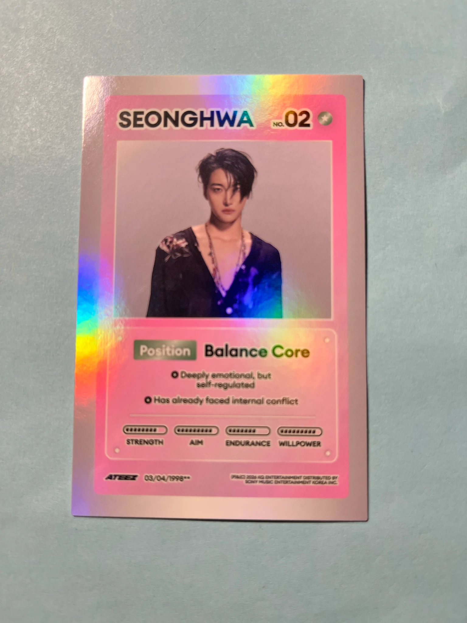 ATEEZ Seonghwa ATEEZ - Seonghwa - GOLDEN HOUR : Part.5 Album character card holographic (hologram) listing photo 1