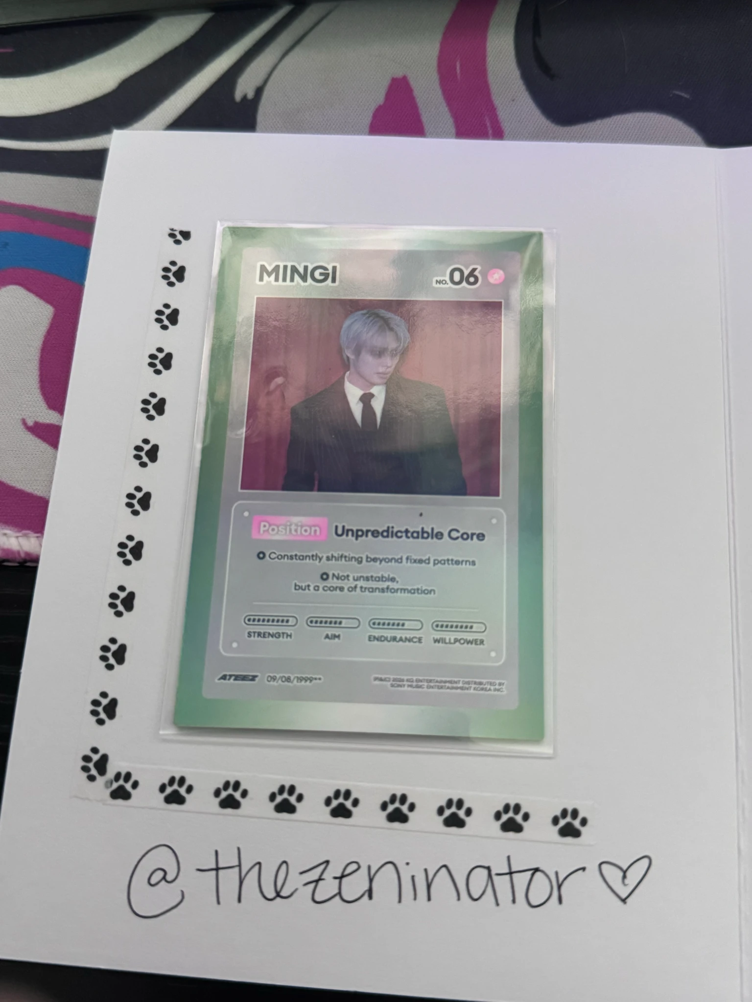 ATEEZ Mingi ATEEZ - Mingi - GOLDEN HOUR : Part.5 Album diary version album photocard character card holographic (hologram) listing photo 1