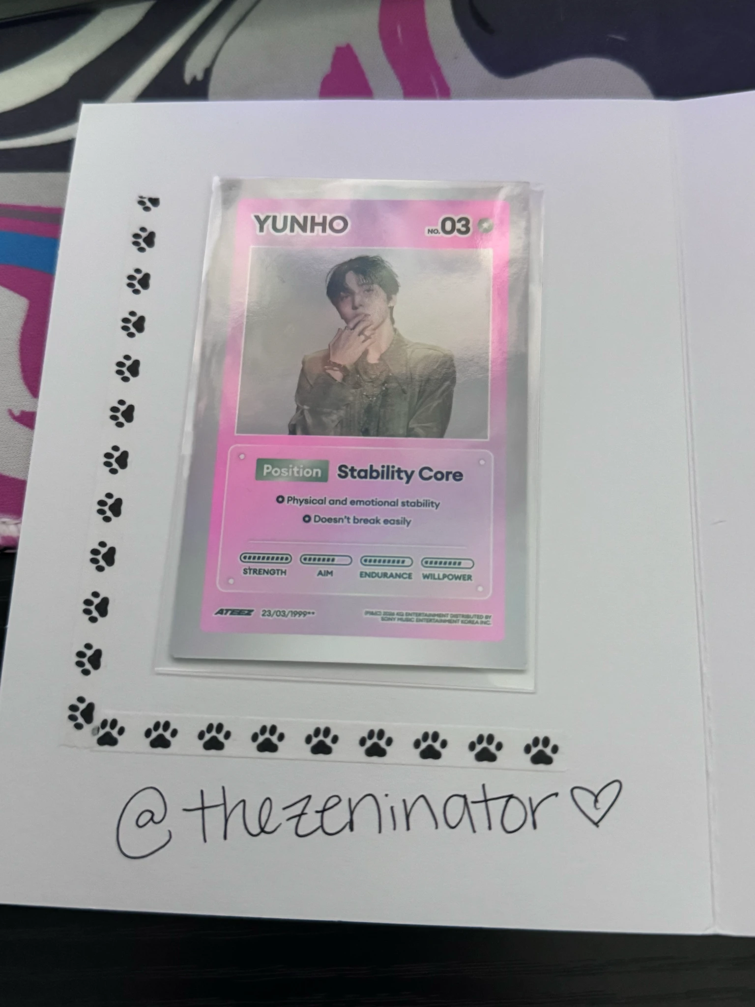 ATEEZ Yunho ATEEZ - Yunho - GOLDEN HOUR : Part.5 Album character card album photocard listing photo 1