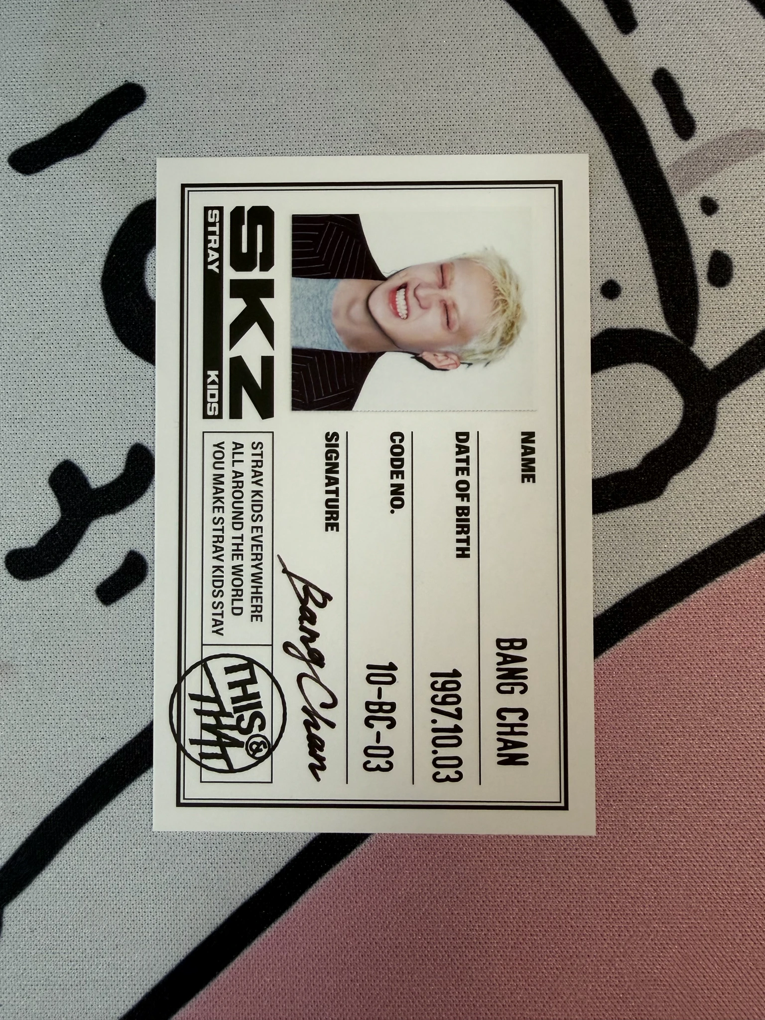 Stray Kids Bang Chan Stray Kids - Bang Chan - This & That Album id card this version album photocard listing photo 1