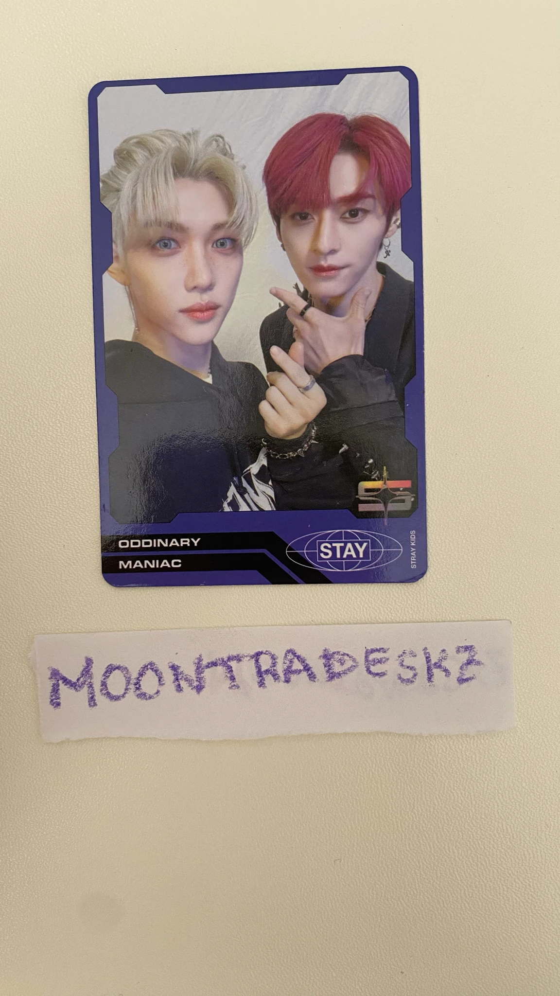 Stray Kids Stray Kids - Felix & Lee Know - Oddinary Album trading card pre-order benefit album photocard listing photo 1