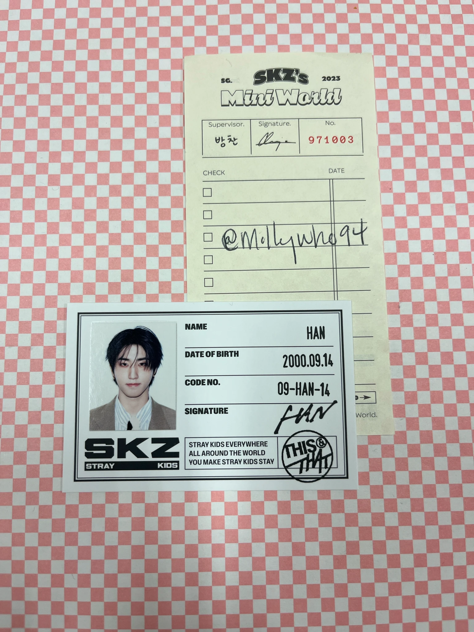 Stray Kids HAN Stray Kids - HAN - This & That Album album photocard this version id card listing photo 1