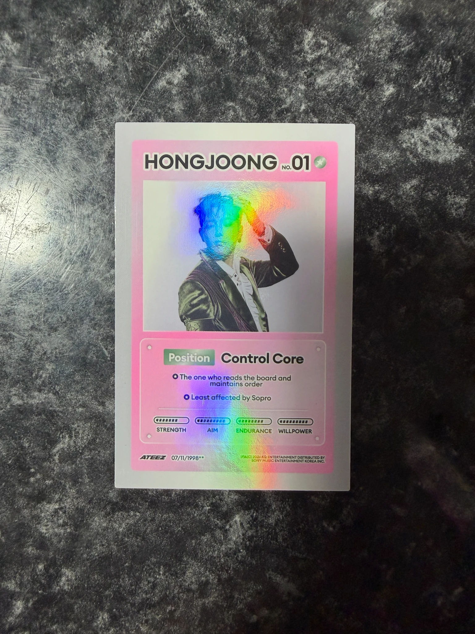 ATEEZ Hongjoong ATEEZ - Hongjoong - GOLDEN HOUR : Part.5 Album album inclusion A version holographic (hologram) listing photo 1