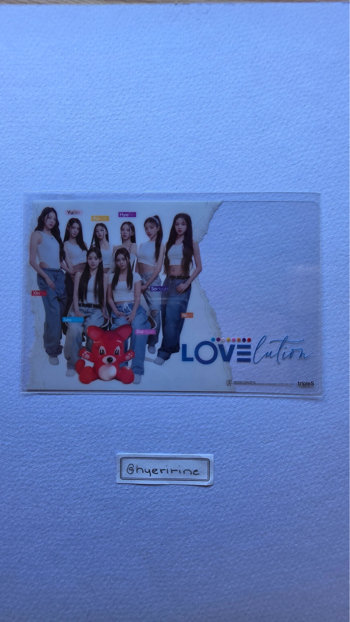 tripleS tripleS - Seoyeon & Hyerin & Yubin - Muhan Album album inclusion postcard transparent listing photo 1