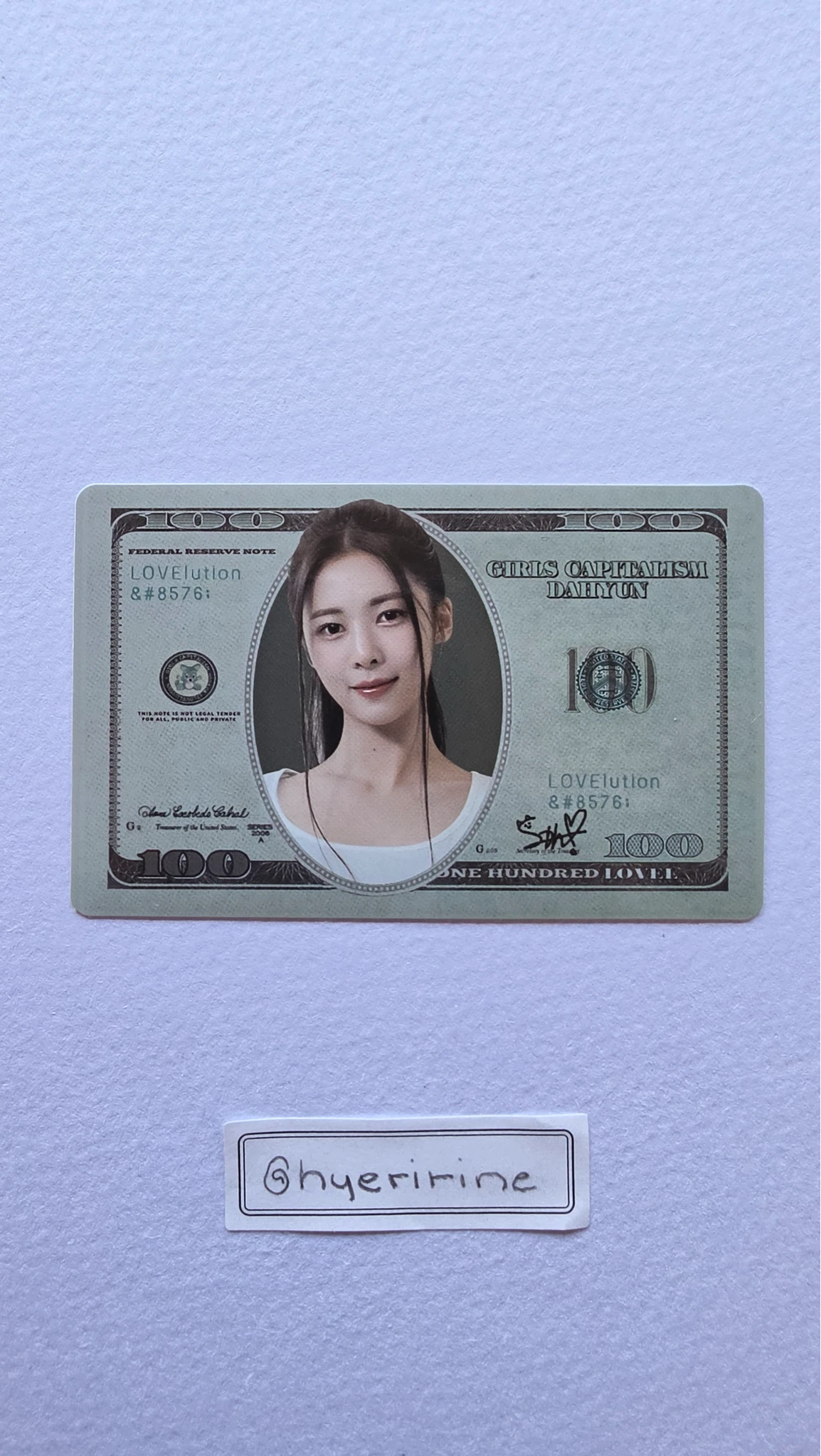 tripleS Dahyun tripleS - Dahyun - Muhan Album album inclusion card sticker listing photo 1