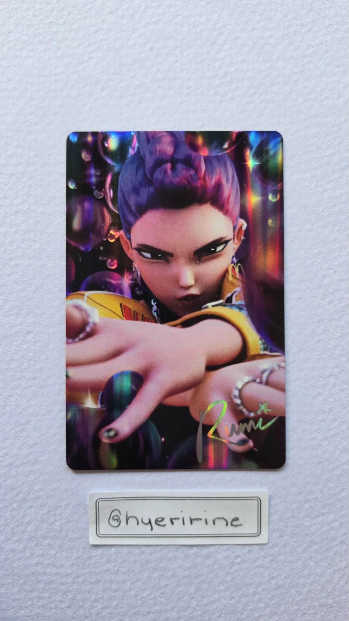 KPop Demon Hunters Rumi KPop Demon Hunters - Rumi - McDonald’s Kpop Demon Hunters Meal Other merch photocard purchase benefit brand collaboration mcdonald's listing photo 1