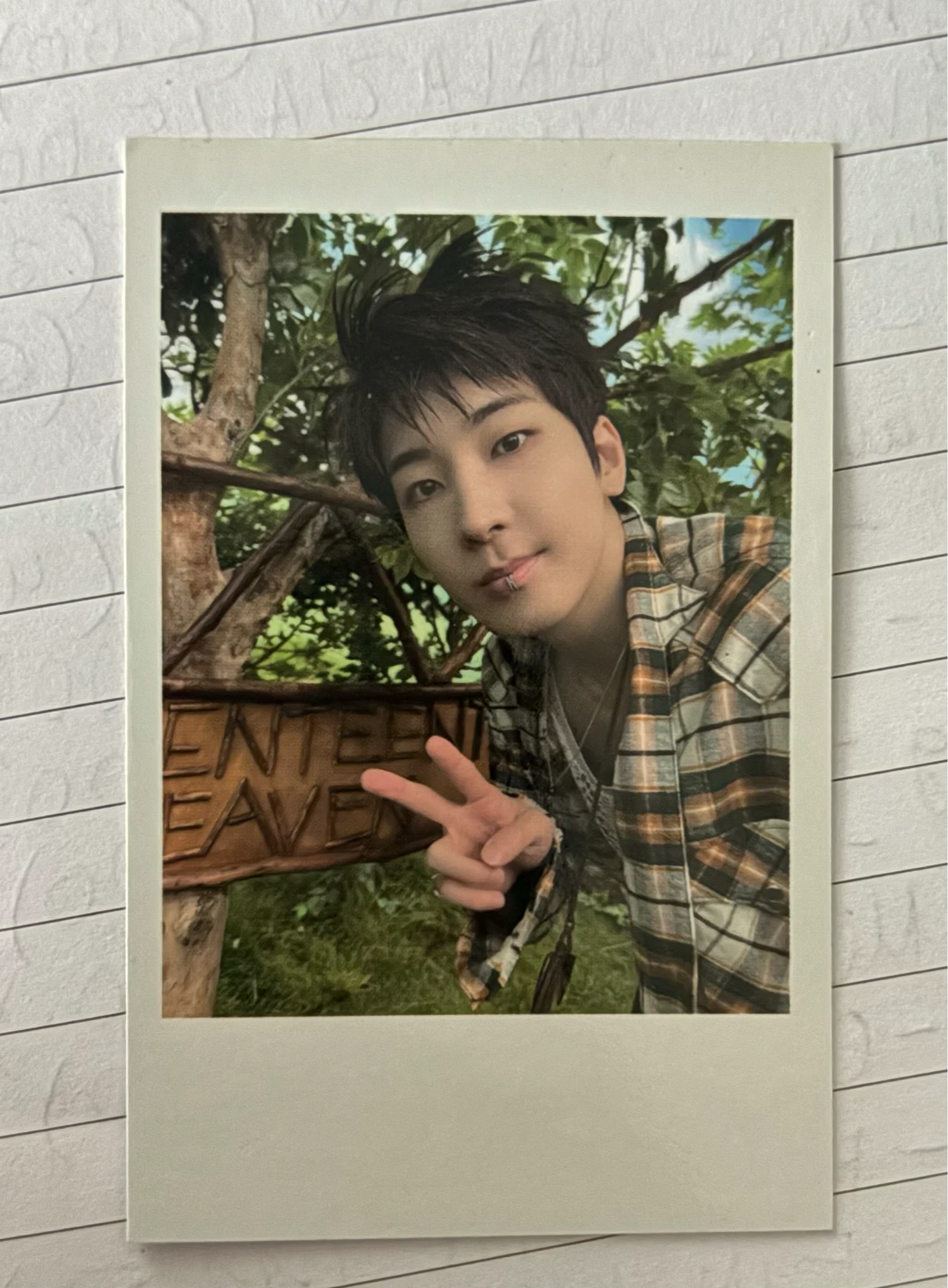 SEVENTEEN Wonwoo SEVENTEEN - Wonwoo - Seventeenth Heaven Album pob (pre-order benefit) musickorea (music korea) carat version polaroid listing photo 1