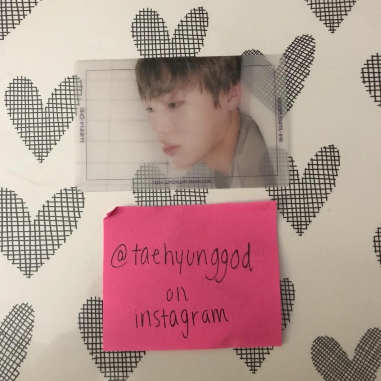 Wanna One Ha Sung Woon Wanna One - Ha Sung Woon - 1-1=0 (Nothing Without You) Album album photocard transparent wanna version listing photo 1