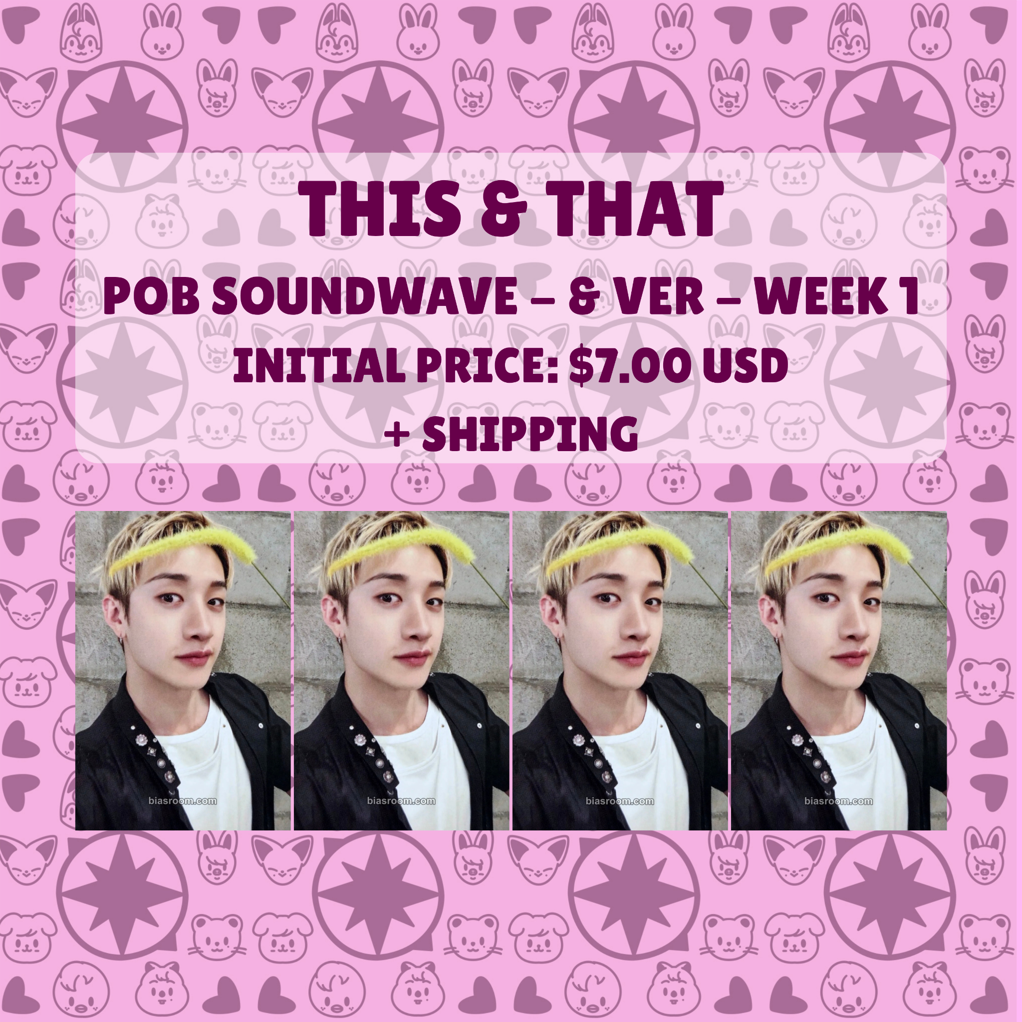 Stray Kids Bang Chan Stray Kids - Bang Chan - THIS & THAT Album pob (pre-order benefit) soundwave week 1 special event & version listing photo 1