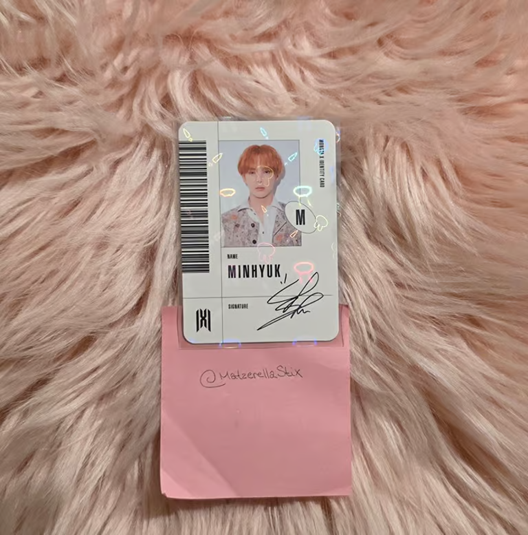 MONSTA X Minhyuk MONSTA X - Minhyuk - Follow - Find You Album album photocard id card M version first press only listing photo 1