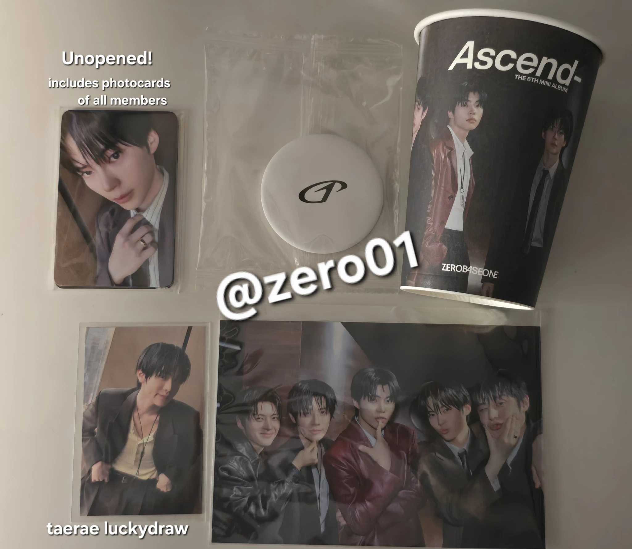 ZEROBASEONE Hanbin ZEROBASEONE - Hanbin - Ascend- Album cafe event entrance / attendance benefit listing photo 1