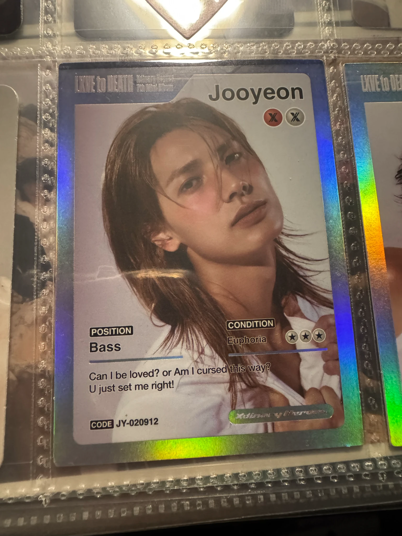 Xdinary Heroes Jooyeon Xdinary Heroes - Jooyeon - LXVE TO DEATH Album album photocard trading card random photocard holographic (hologram) listing photo 1