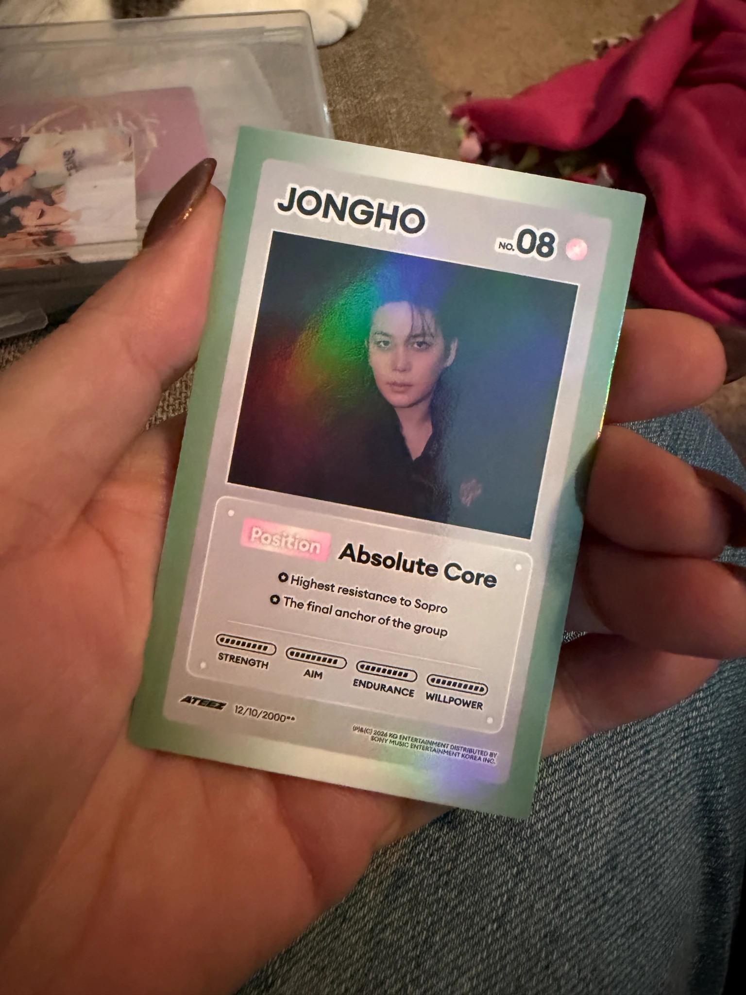 ATEEZ Jongho ATEEZ - Jongho - GOLDEN HOUR : Part.5 Album album photocard diary version holographic (hologram) character card listing photo 1