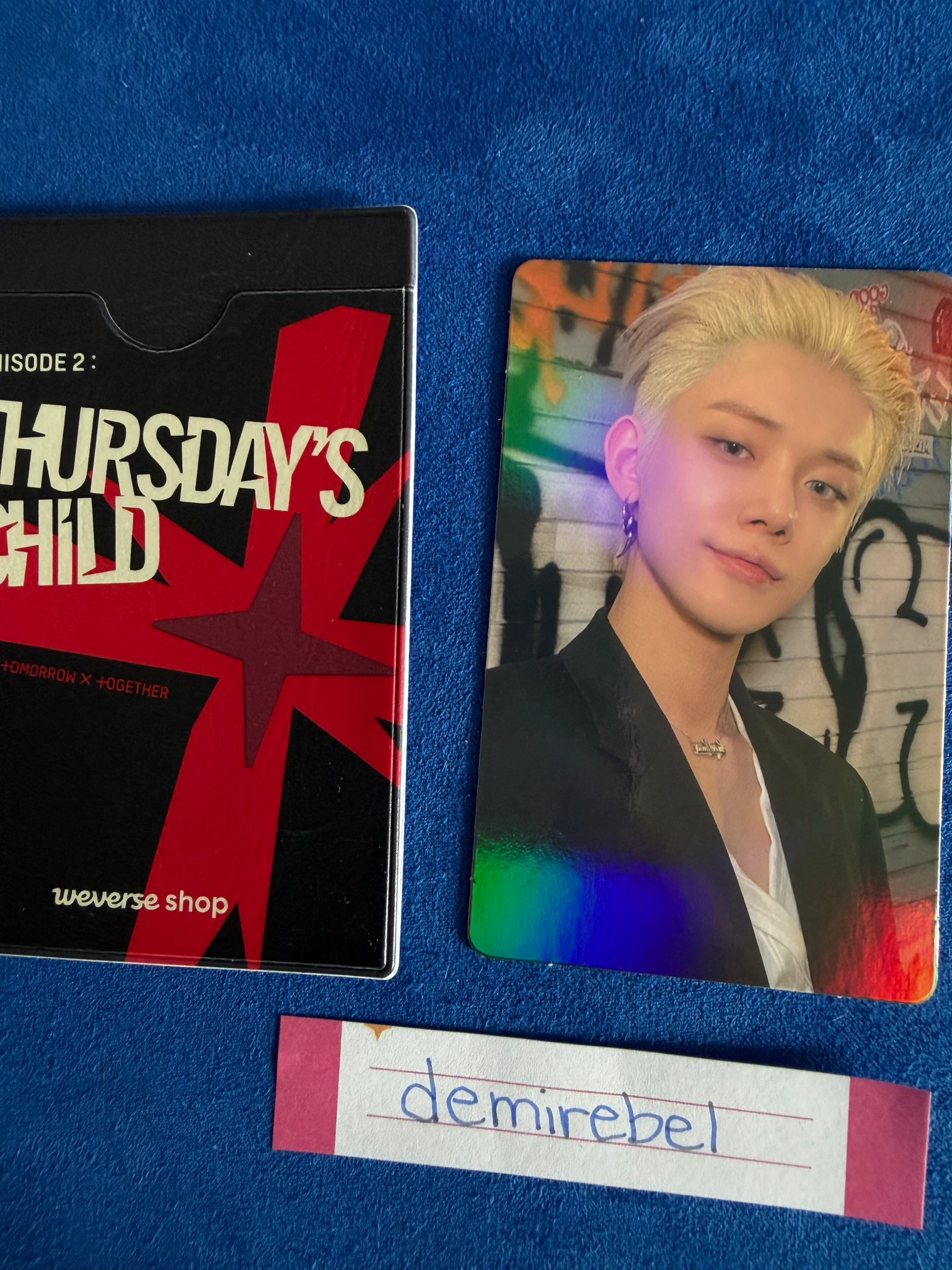 TOMORROW X TOGETHER Yeonjun TOMORROW X TOGETHER - Yeonjun - Minisode 2: Thursday's Child Album weverse global shop (wvg) pob (pre-order benefit) korean album holographic (hologram) listing photo 1