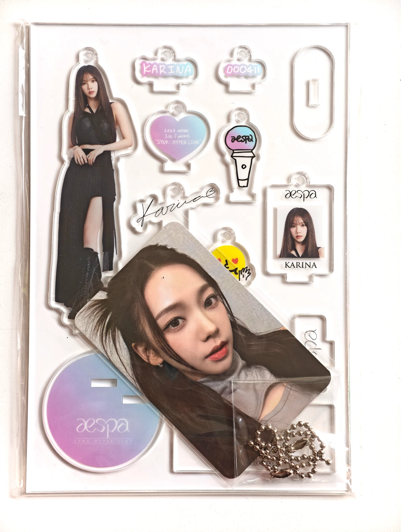 aespa Karina aespa - Karina - SYNK : HYPER LINE Event merch photocard acrylic stand keyring listing photo 1