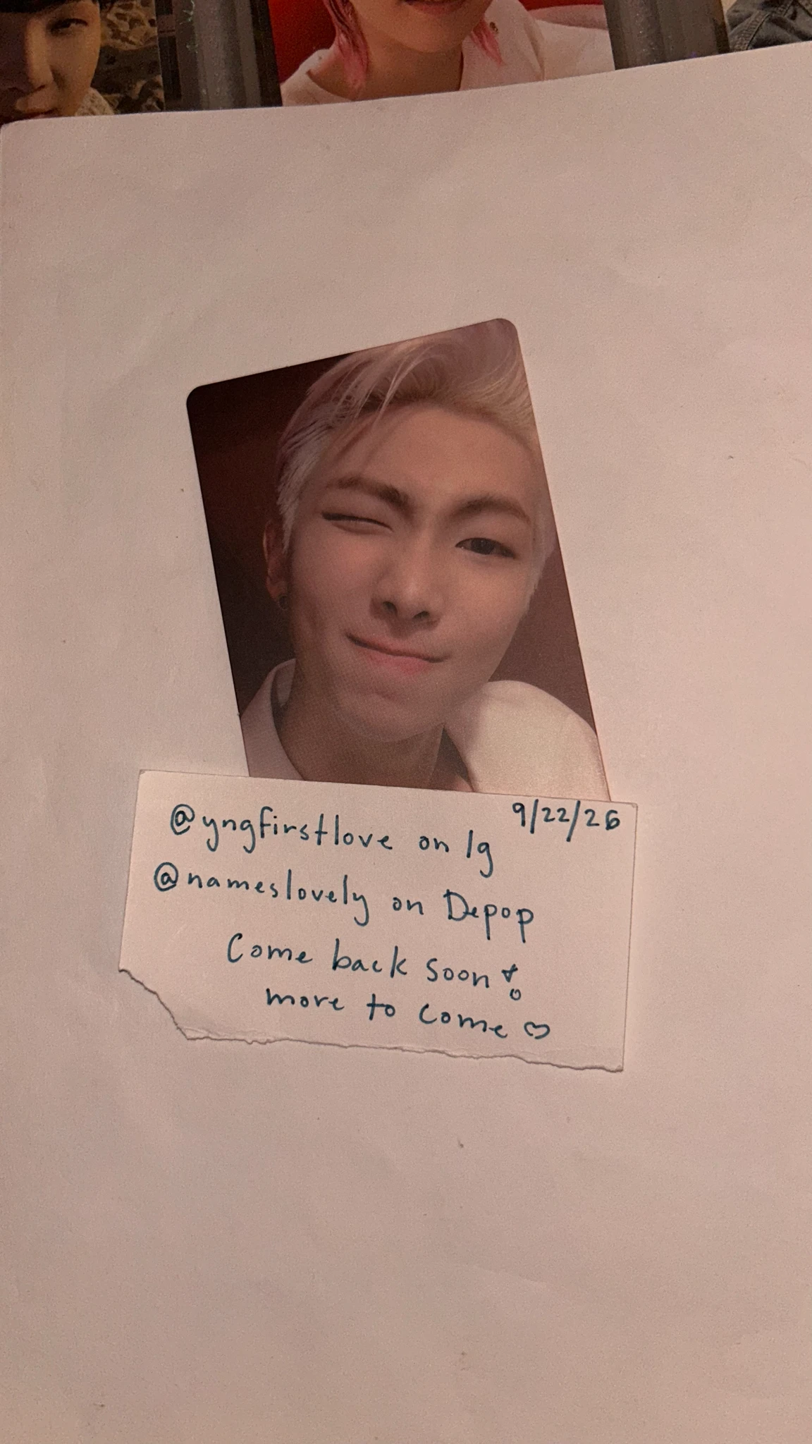 BTS RM BTS - RM - Map of the Soul: Persona Album album photocard ver. 2 listing photo 1