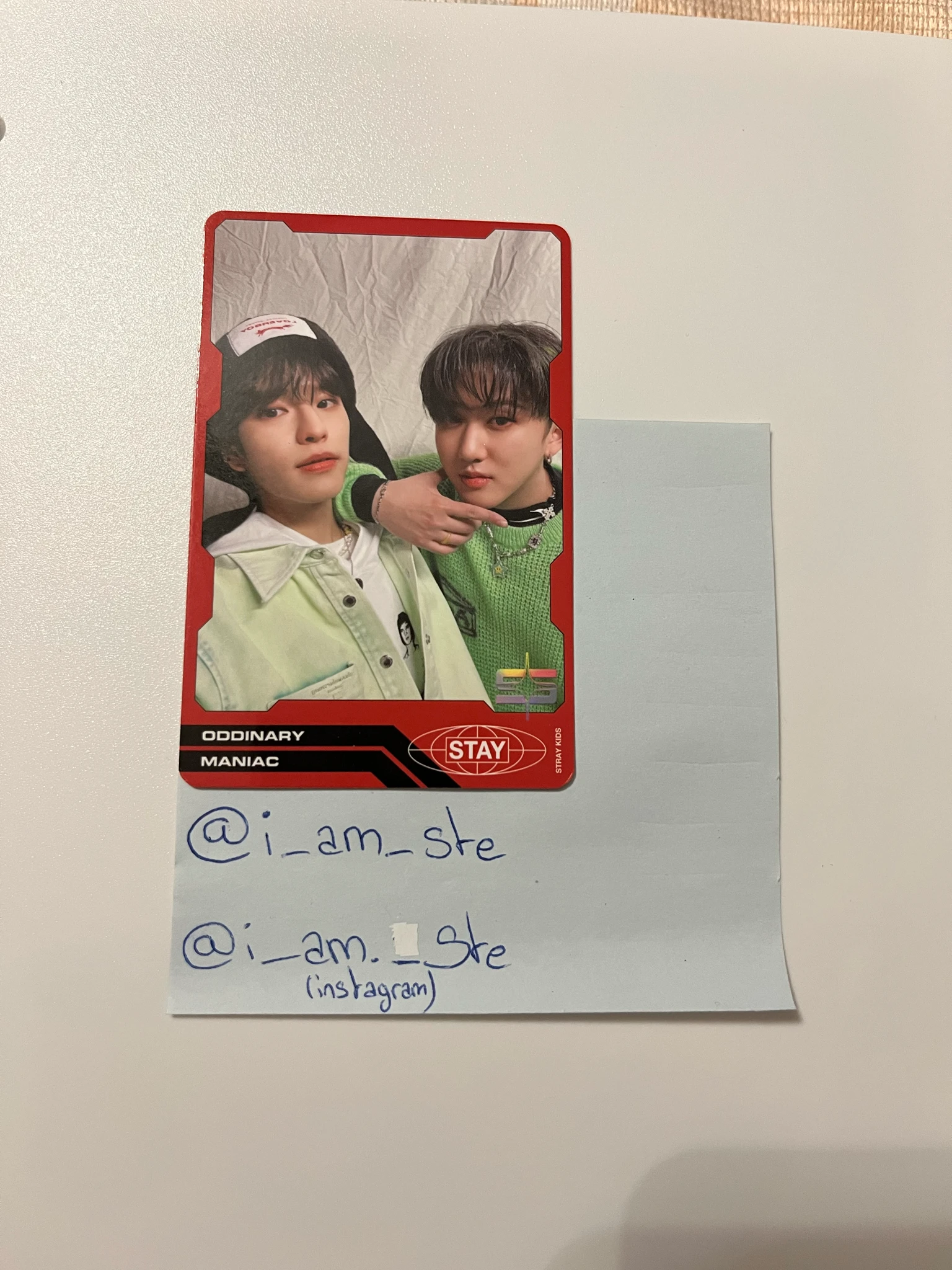 Stray Kids Stray Kids - Changbin & Seungmin - Oddinary Album album photocard unit listing photo 1