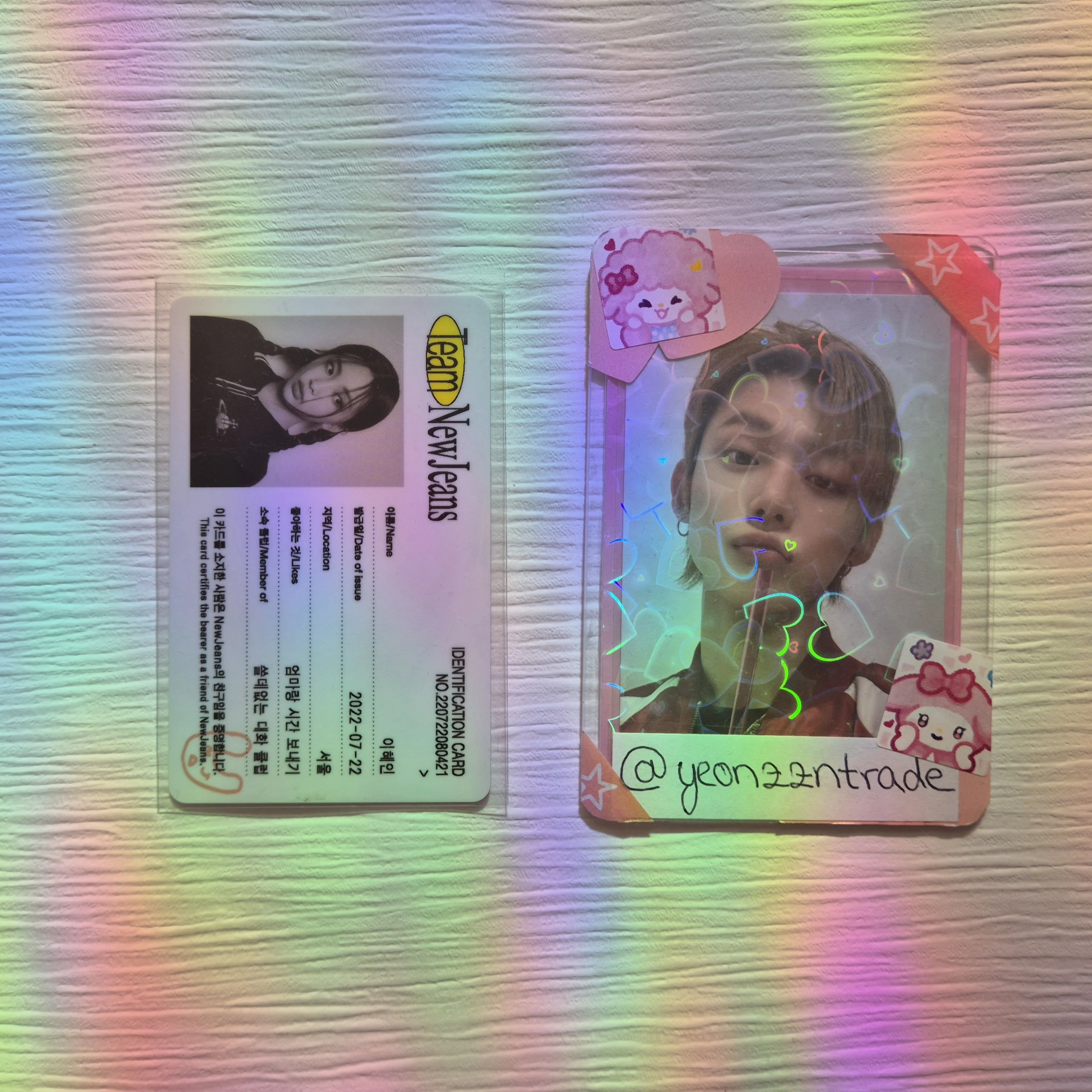 NewJeans Hyein NewJeans - Hyein - New Jeans Album album photocard hyein version bluebook id card horizontal listing photo 1