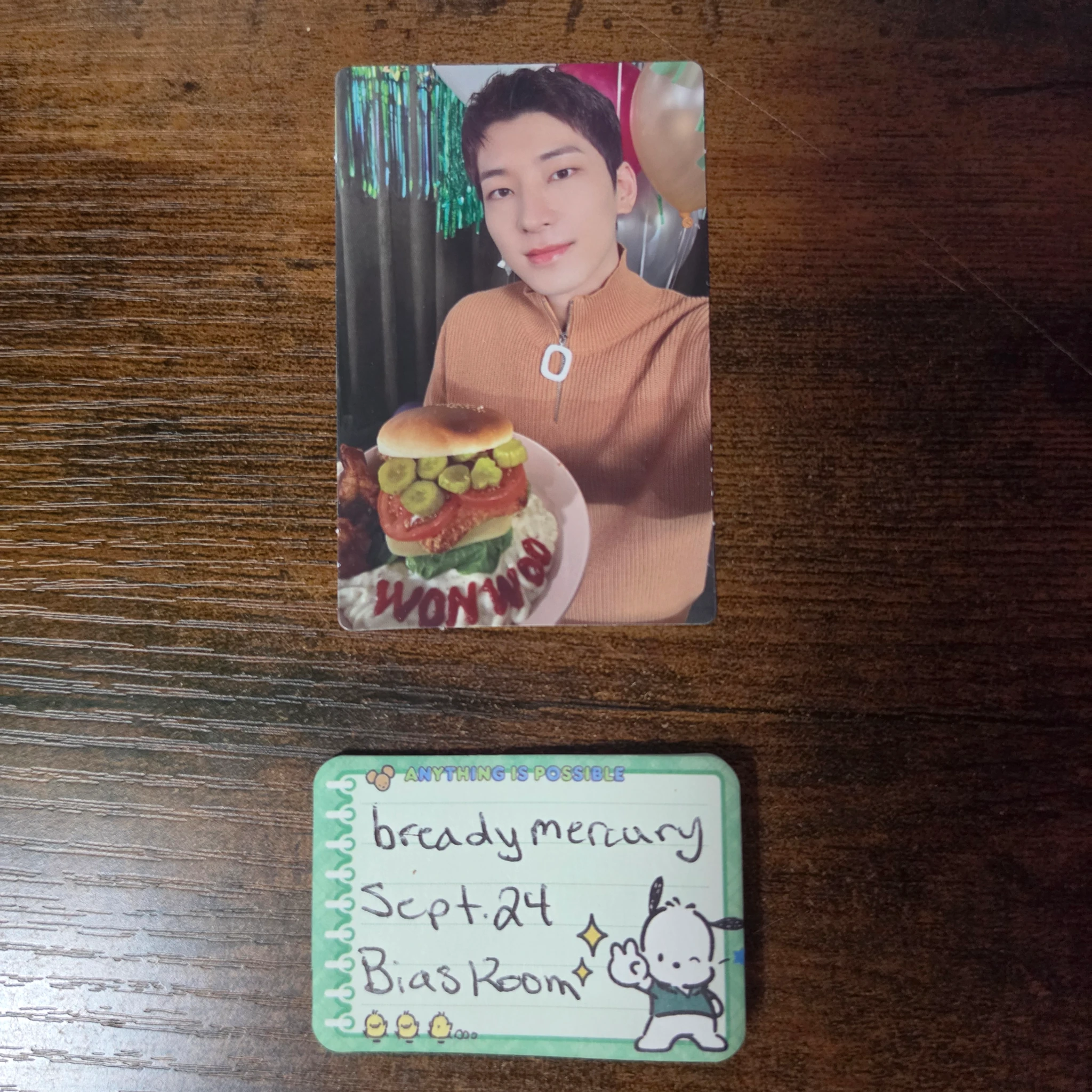 SEVENTEEN Wonwoo SEVENTEEN - Wonwoo - Wonwoo Birthday Boxes/Merch Other version 3 photocard set listing photo 1