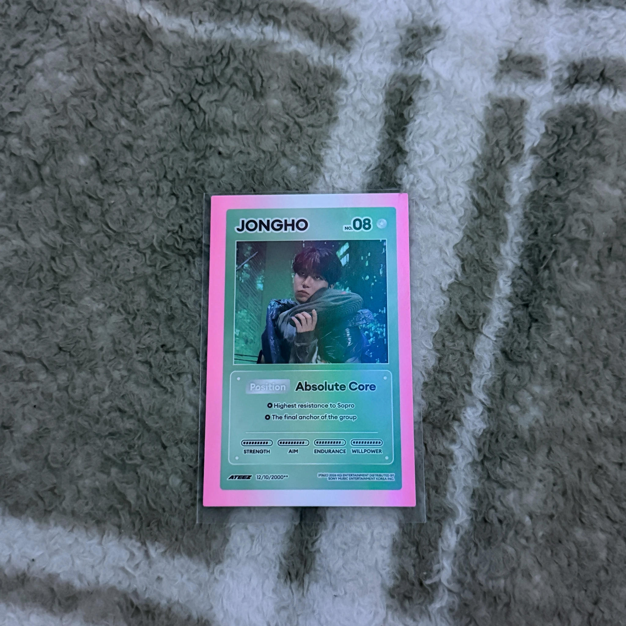 ATEEZ Jongho ATEEZ - Jongho - GOLDEN HOUR : Part.5 Album album photocard holographic (hologram) character card listing photo 1