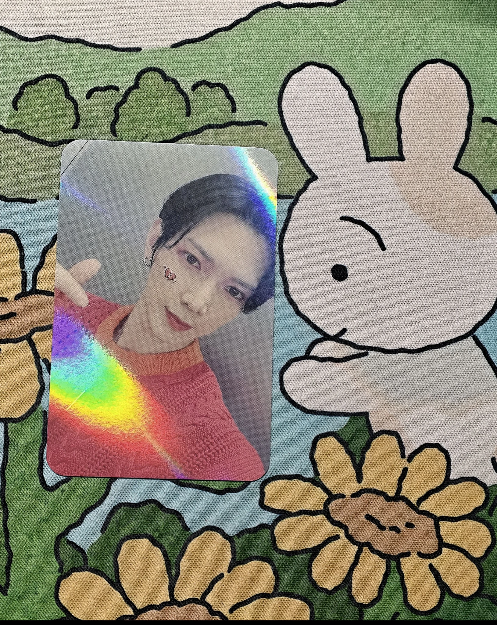 ATEEZ Yeosang ATEEZ - Yeosang - ZERO : FEVER Part.3 Album video call/fancall kpop store holographic (hologram) round 3 listing photo 1