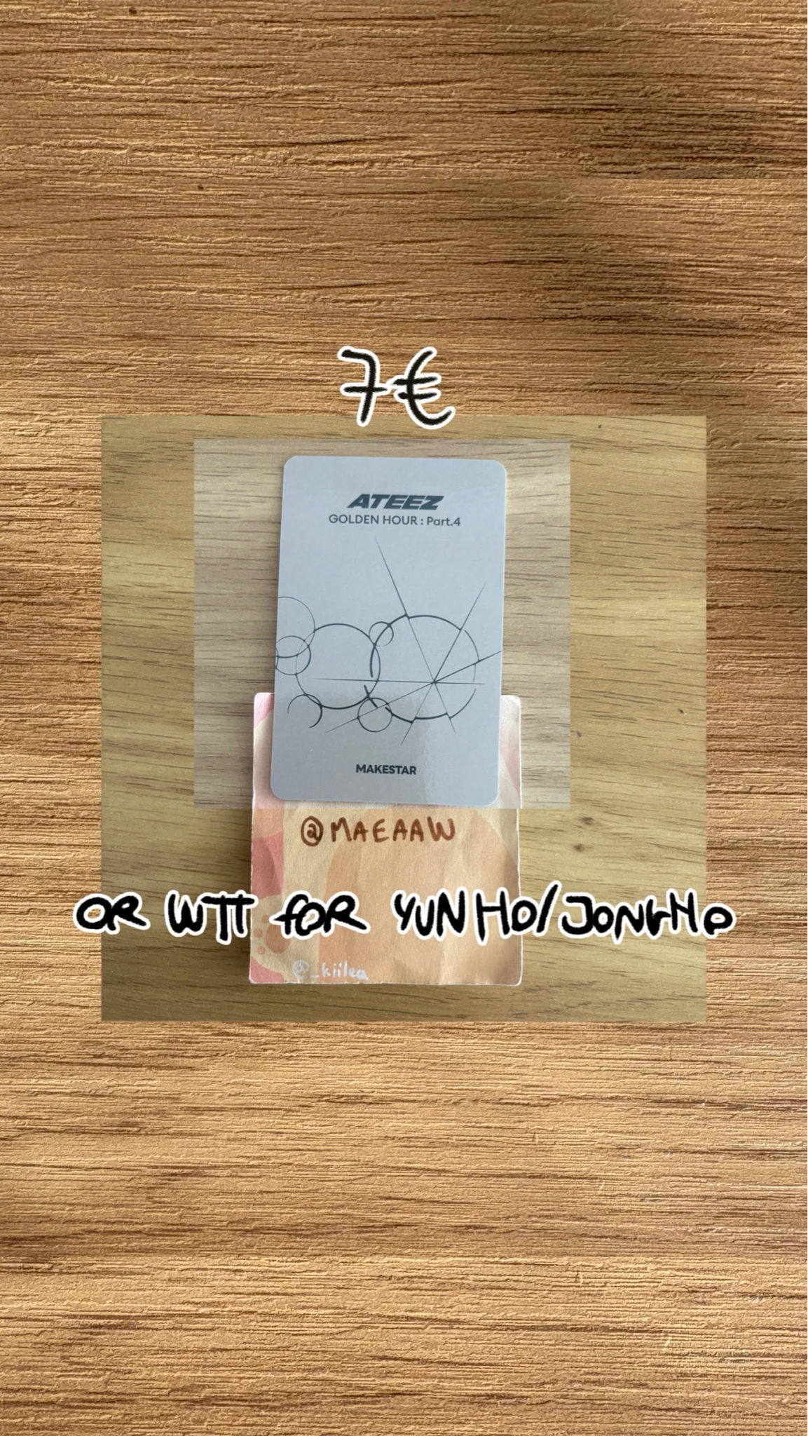ATEEZ Mingi ATEEZ - Mingi - Golden Hour : Part.4 Album makestar pob (pre-order benefit) listing photo 2