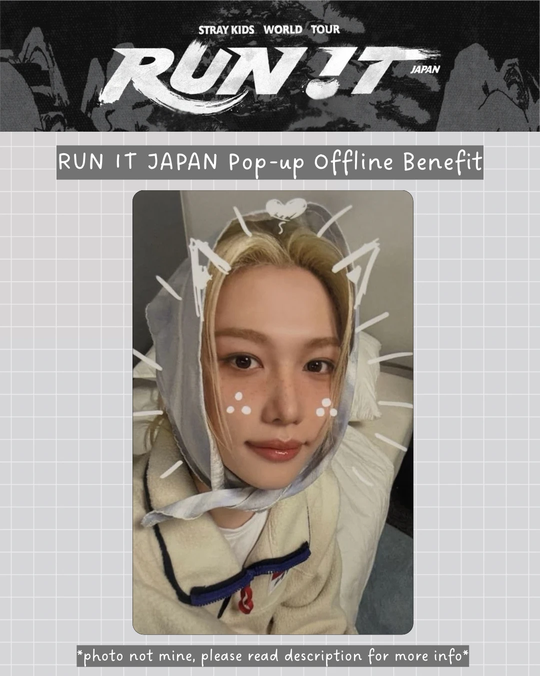 Stray Kids Felix Stray Kids - Felix - RUN IT World Tour Event japan purchase benefit offline pop-up listing photo 1