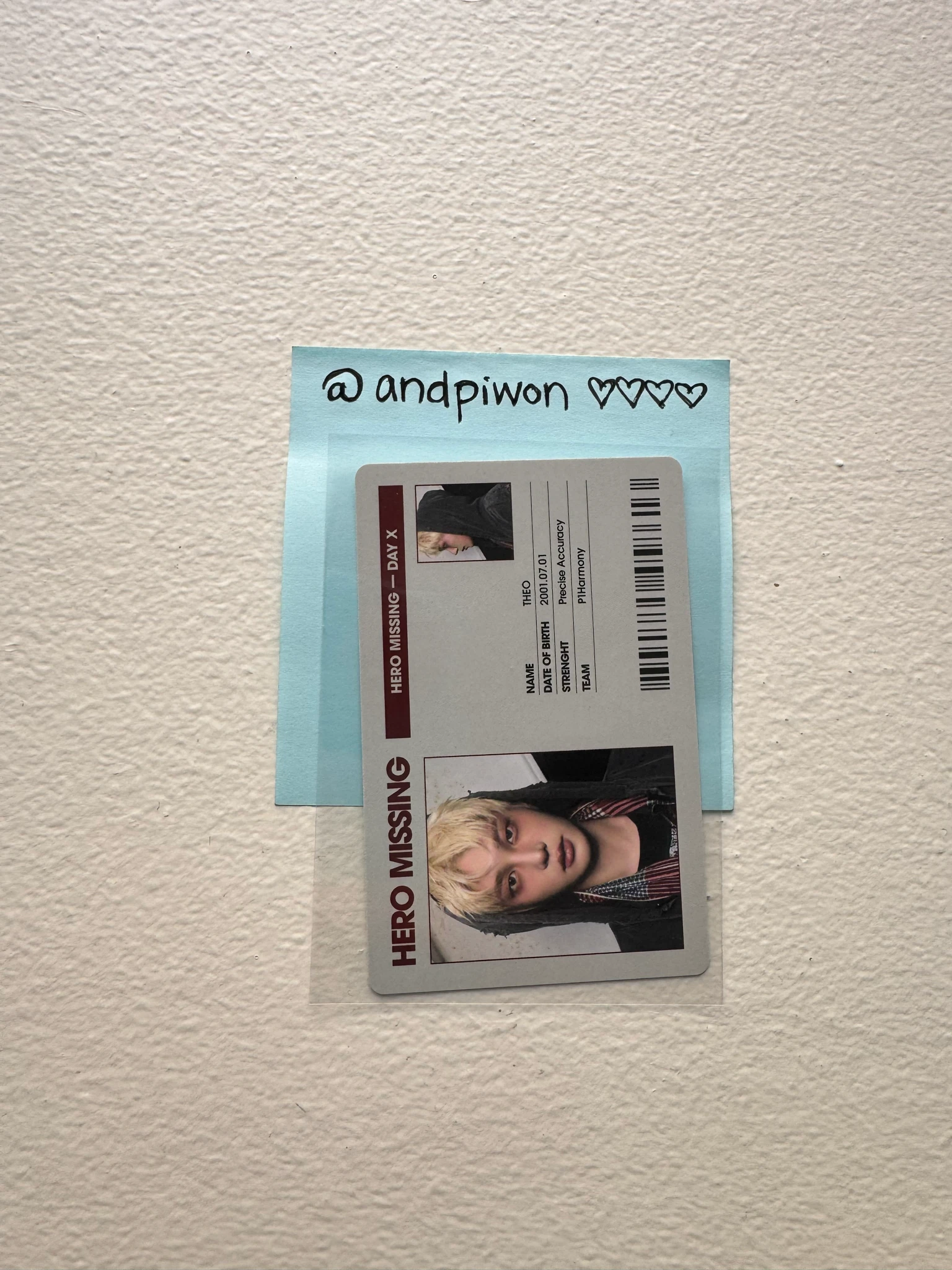 P1Harmony Theo P1Harmony - Theo - UNIQUE Album album photocard listing photo 1