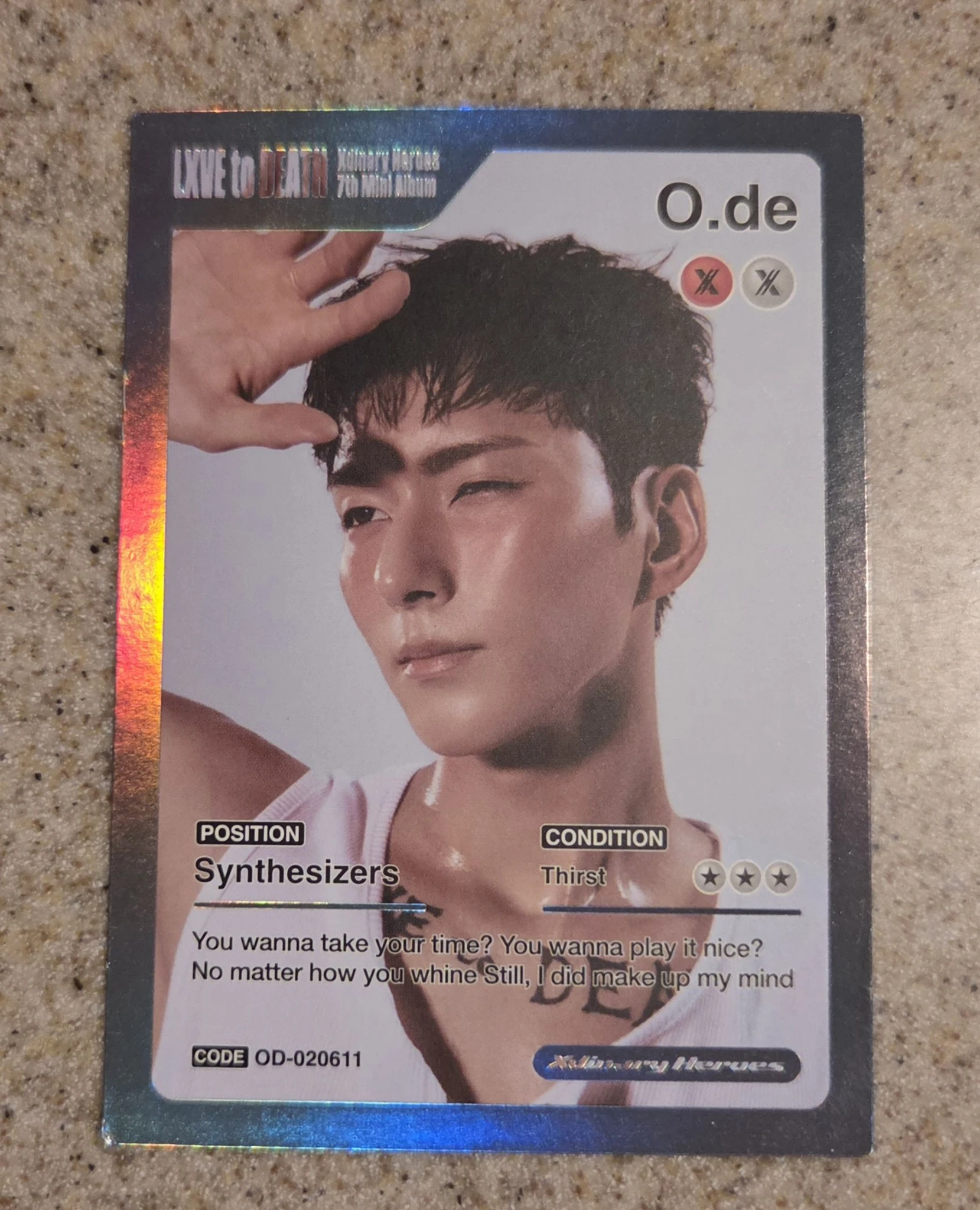 Xdinary Heroes O.de Xdinary Heroes - O.de - LXVE TO DEATH Album album photocard trading card random photocard holographic (hologram) listing photo 1