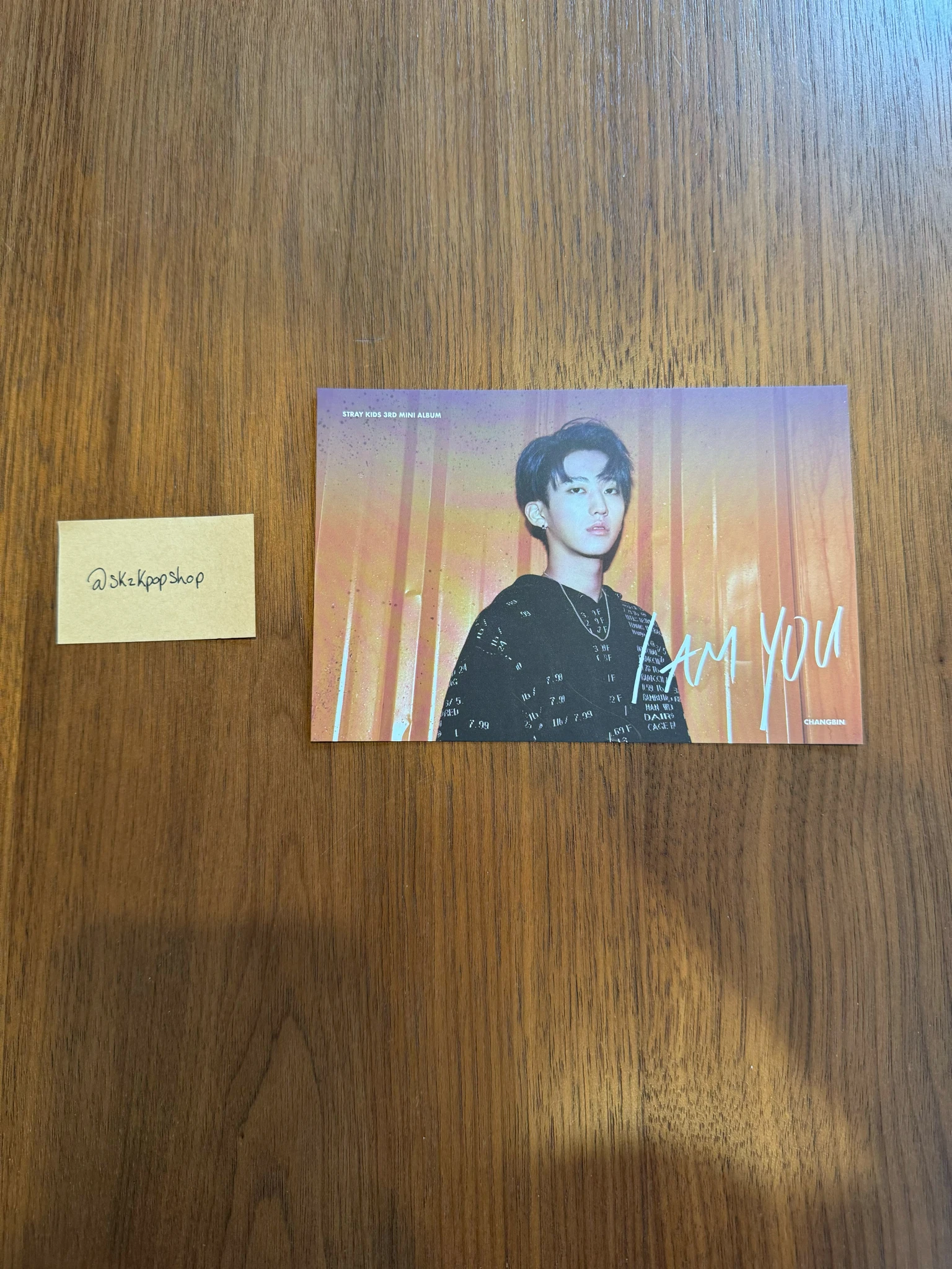 Stray Kids Changbin Stray Kids - Changbin - I am YOU Album postcard pre-order benefit (pob) version 1 listing photo 1